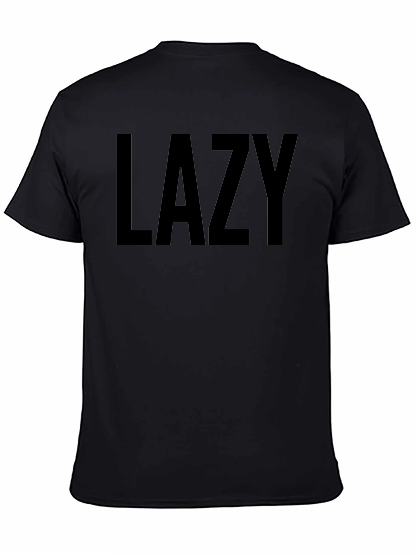 Lazy Graphic Tee - Black Comfort Fit T-Shirt