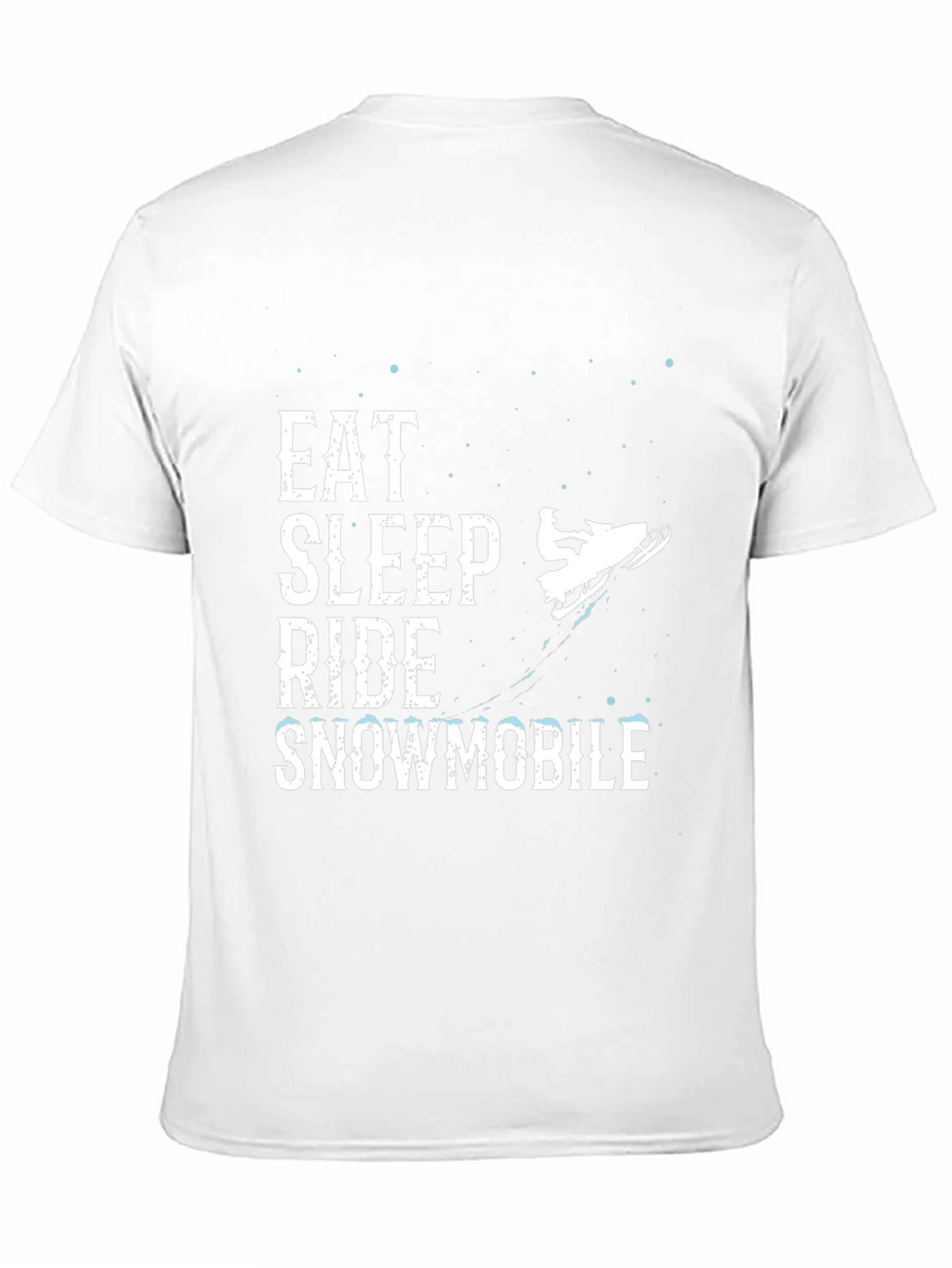 Eat Sleep Ride Snowmobile Black Graphic Tee