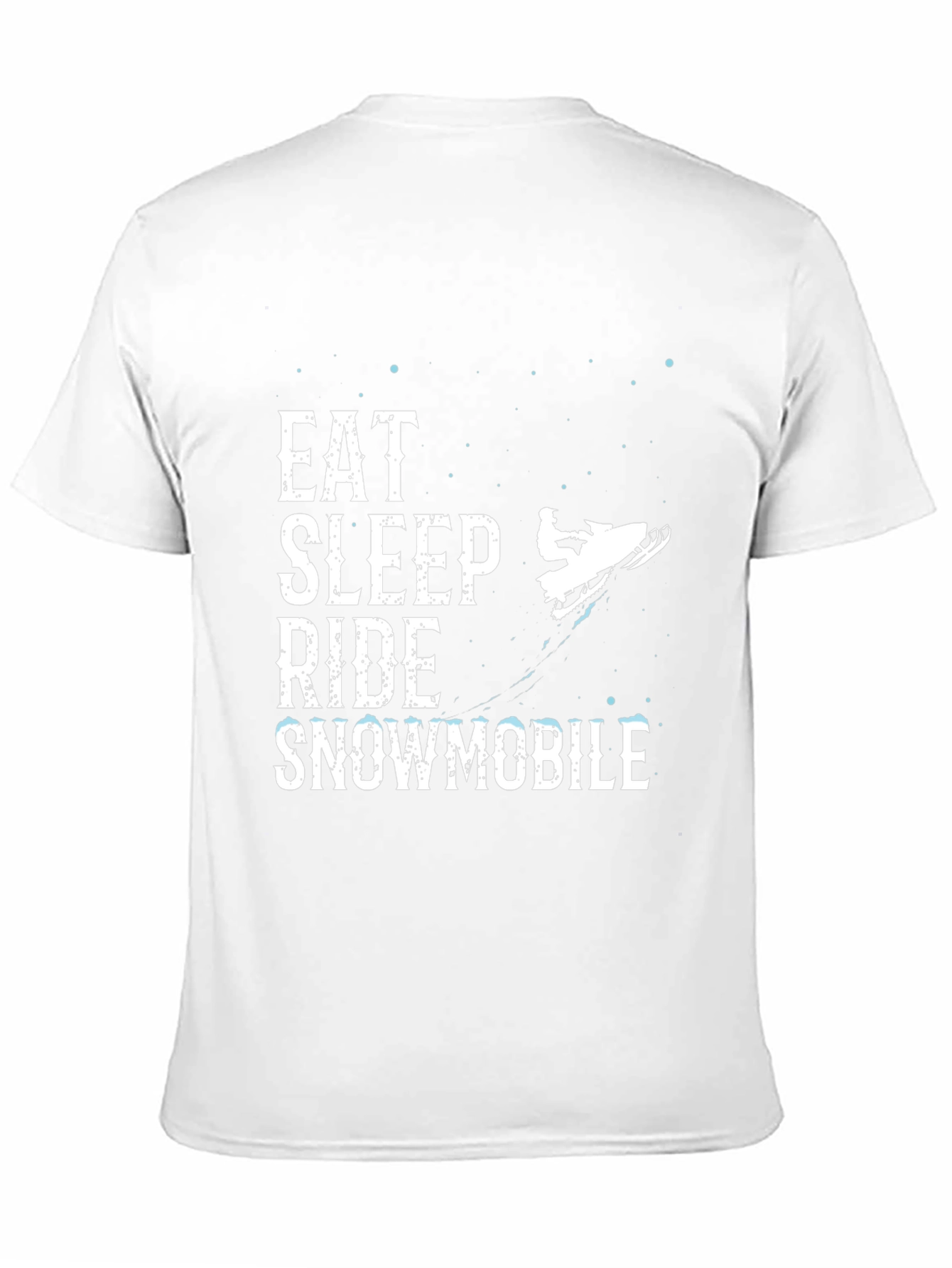 Eat Sleep Ride Snowmobile Black Graphic Tee