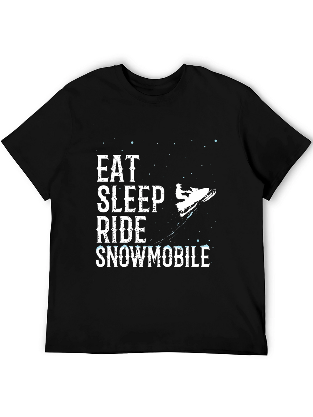 Eat Sleep Ride Snowmobile Black Graphic Tee