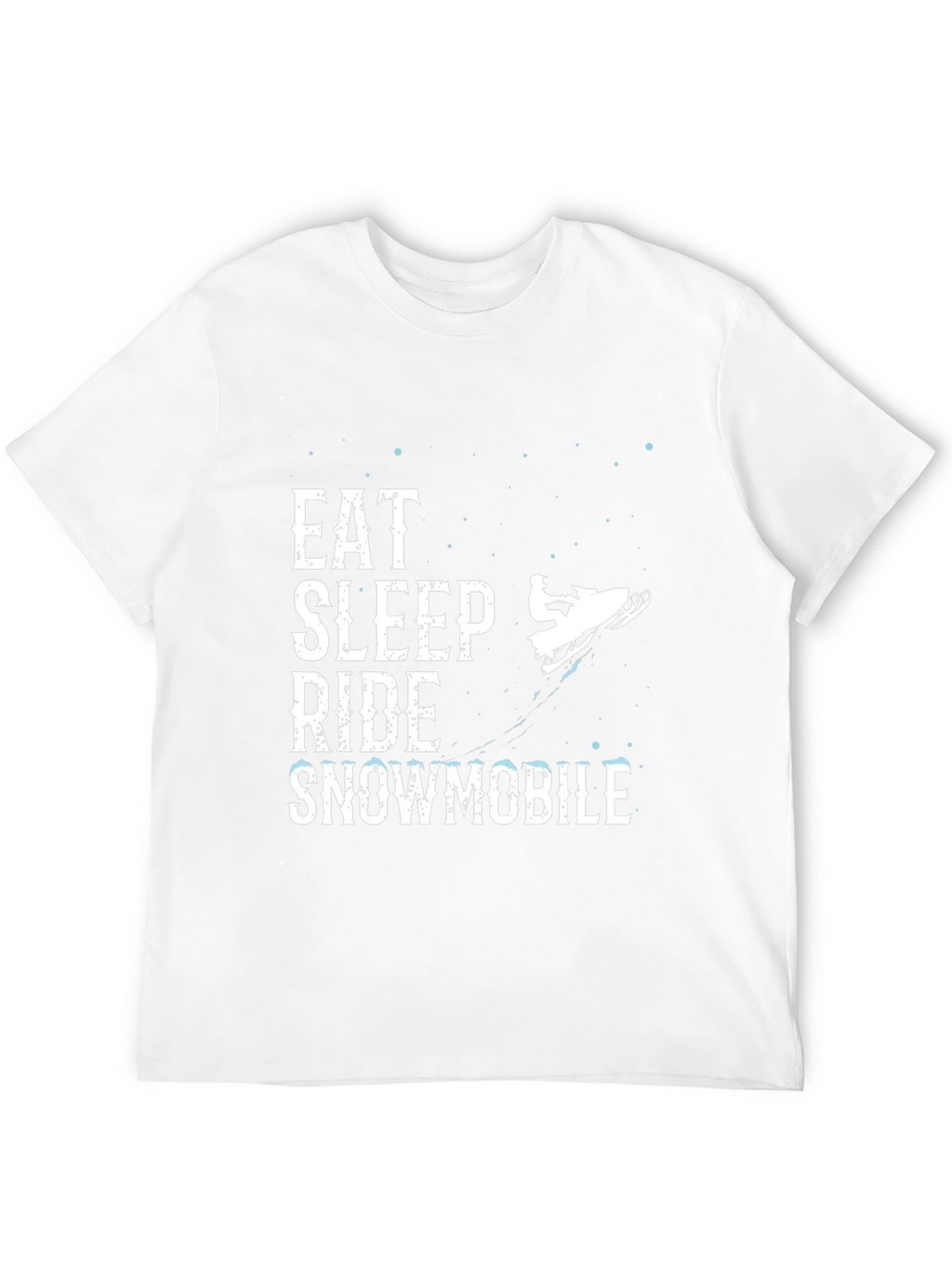 Eat Sleep Ride Snowmobile Black Graphic Tee