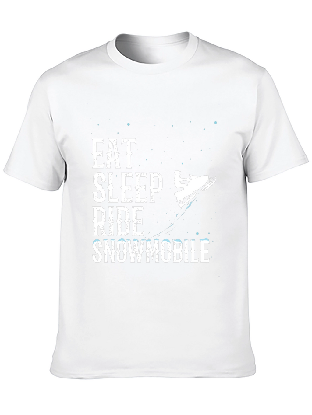 Eat Sleep Ride Snowmobile Black Graphic Tee