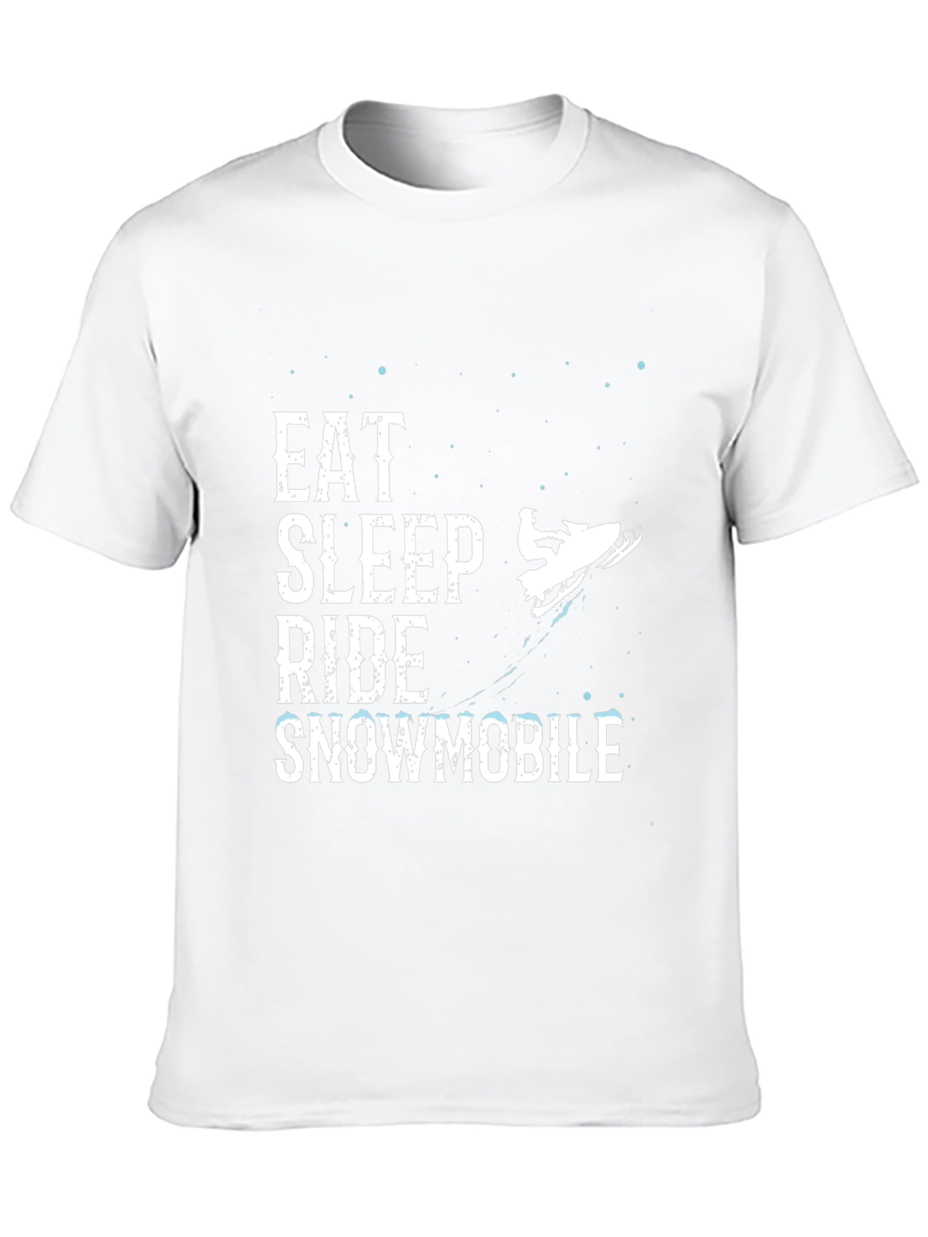 Eat Sleep Ride Snowmobile Black Graphic Tee