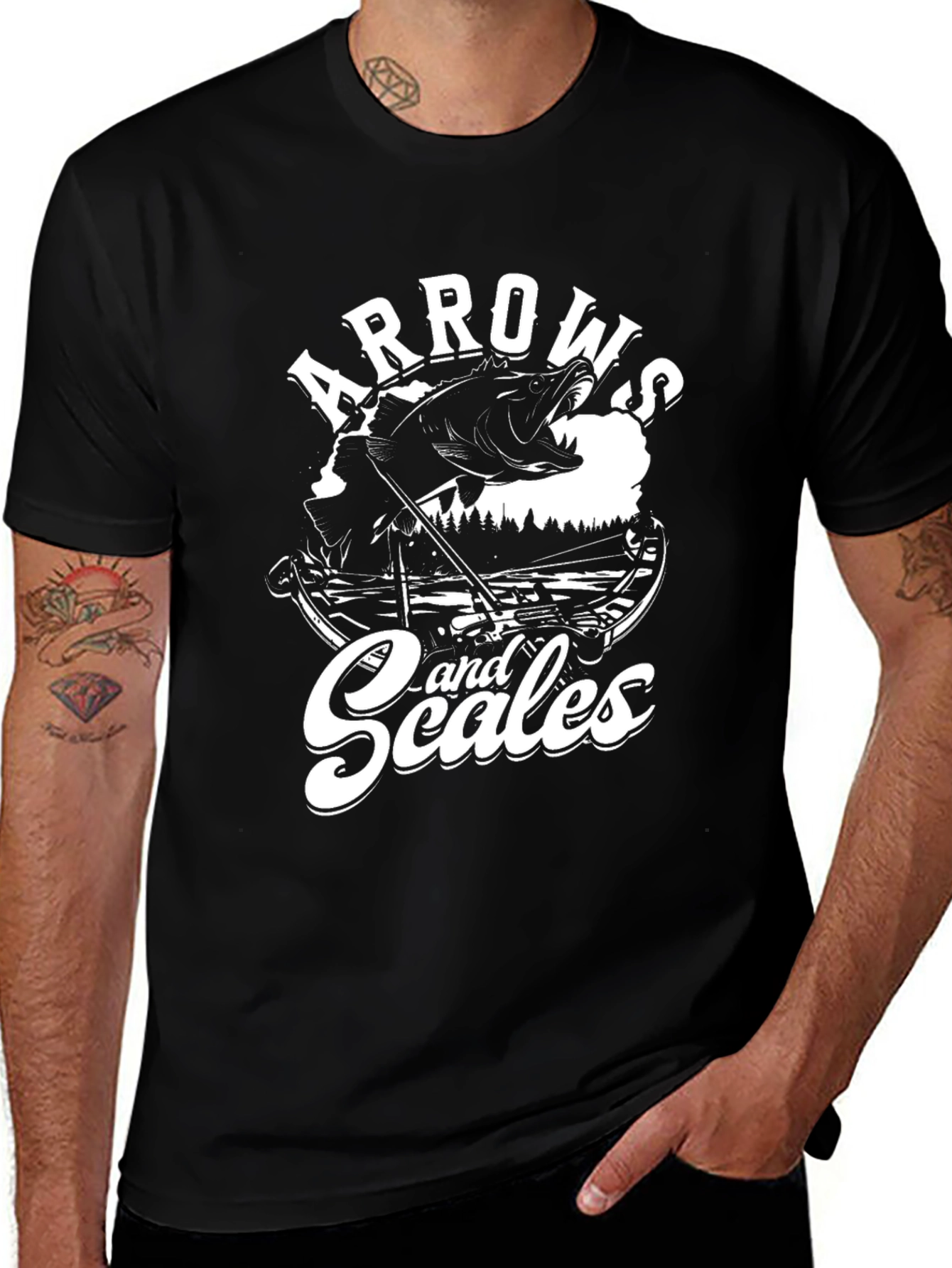 Arrows and Scales Fishing T-Shirt