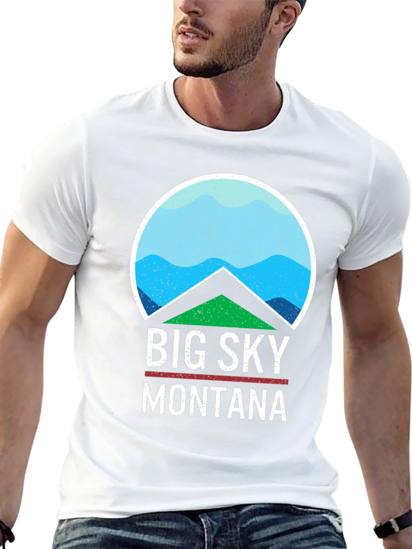 Big Sky Montana Graphic Tee - Mountain Design