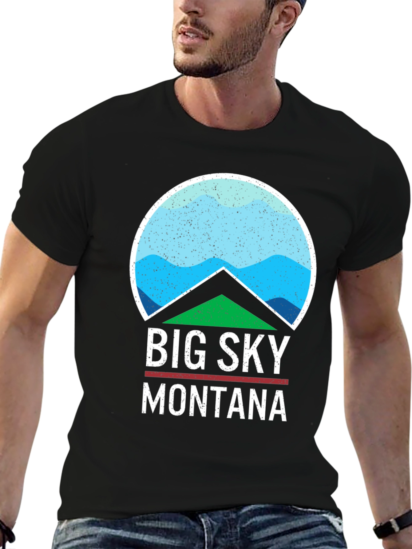 Big Sky Montana Graphic Tee - Mountain Design