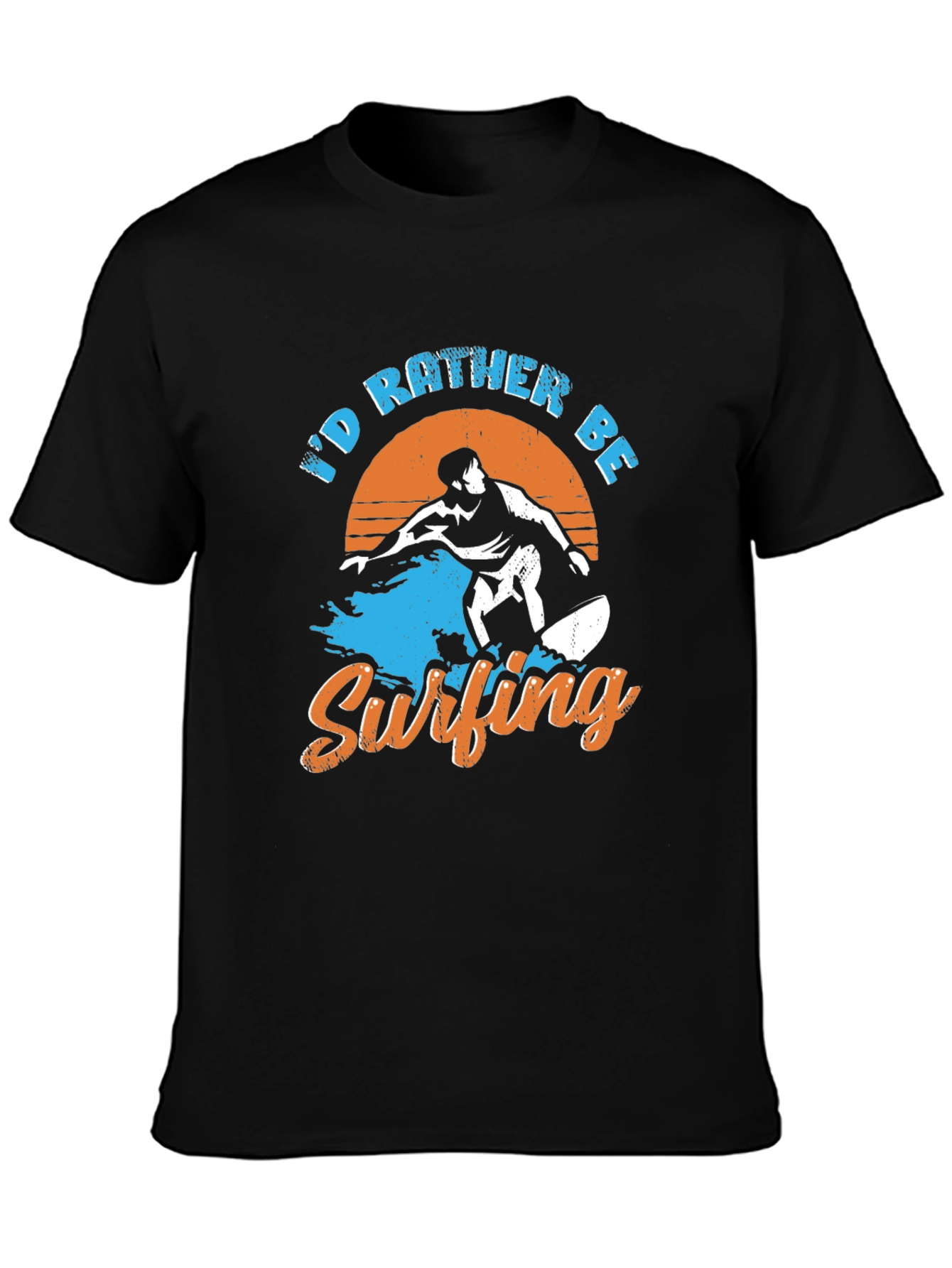 Id Rather Be Surfing Graphic Tee - Cool Surfer Design