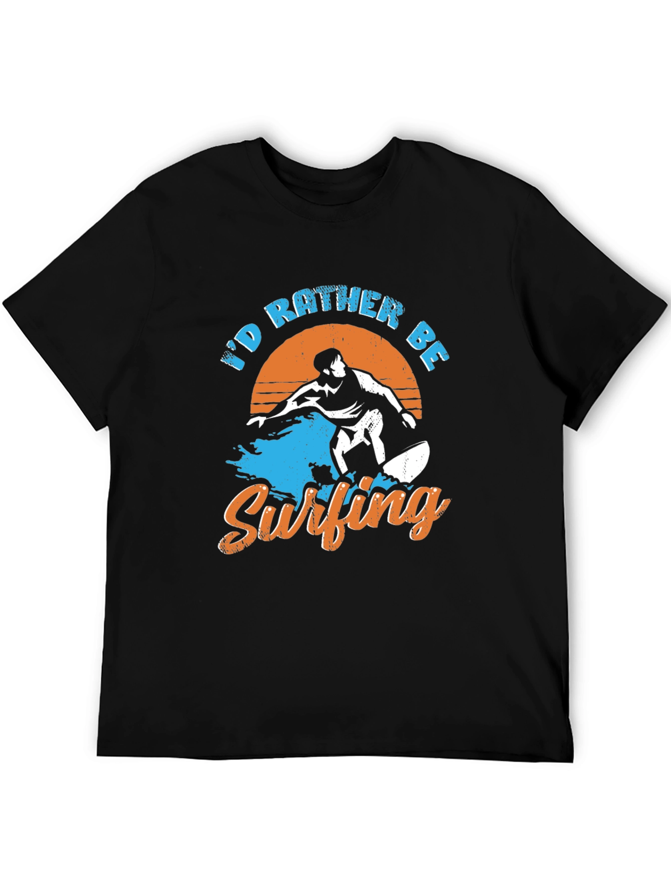 Id Rather Be Surfing Graphic Tee - Cool Surfer Design