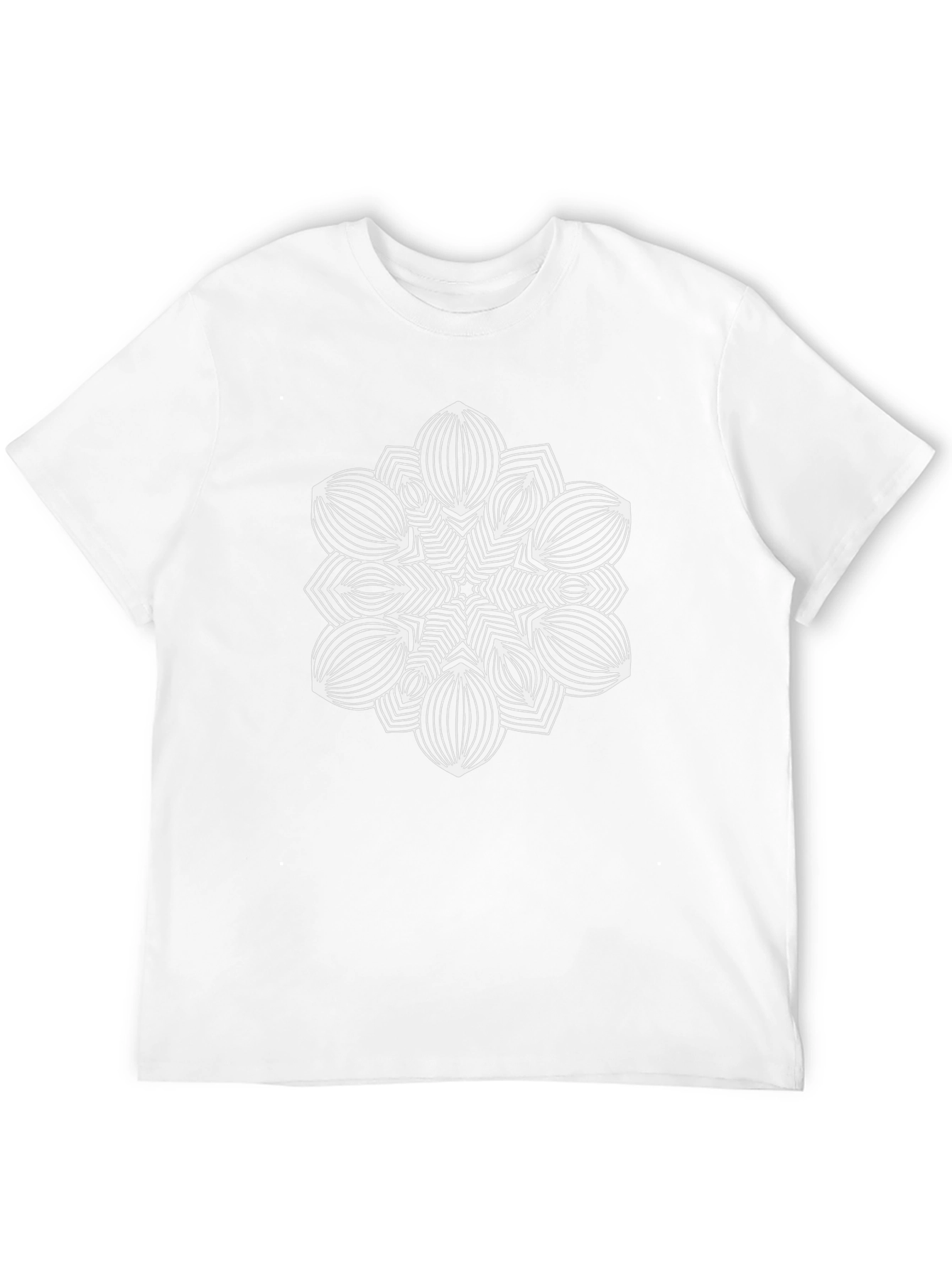 Geometric Mandala Graphic Tee - Black