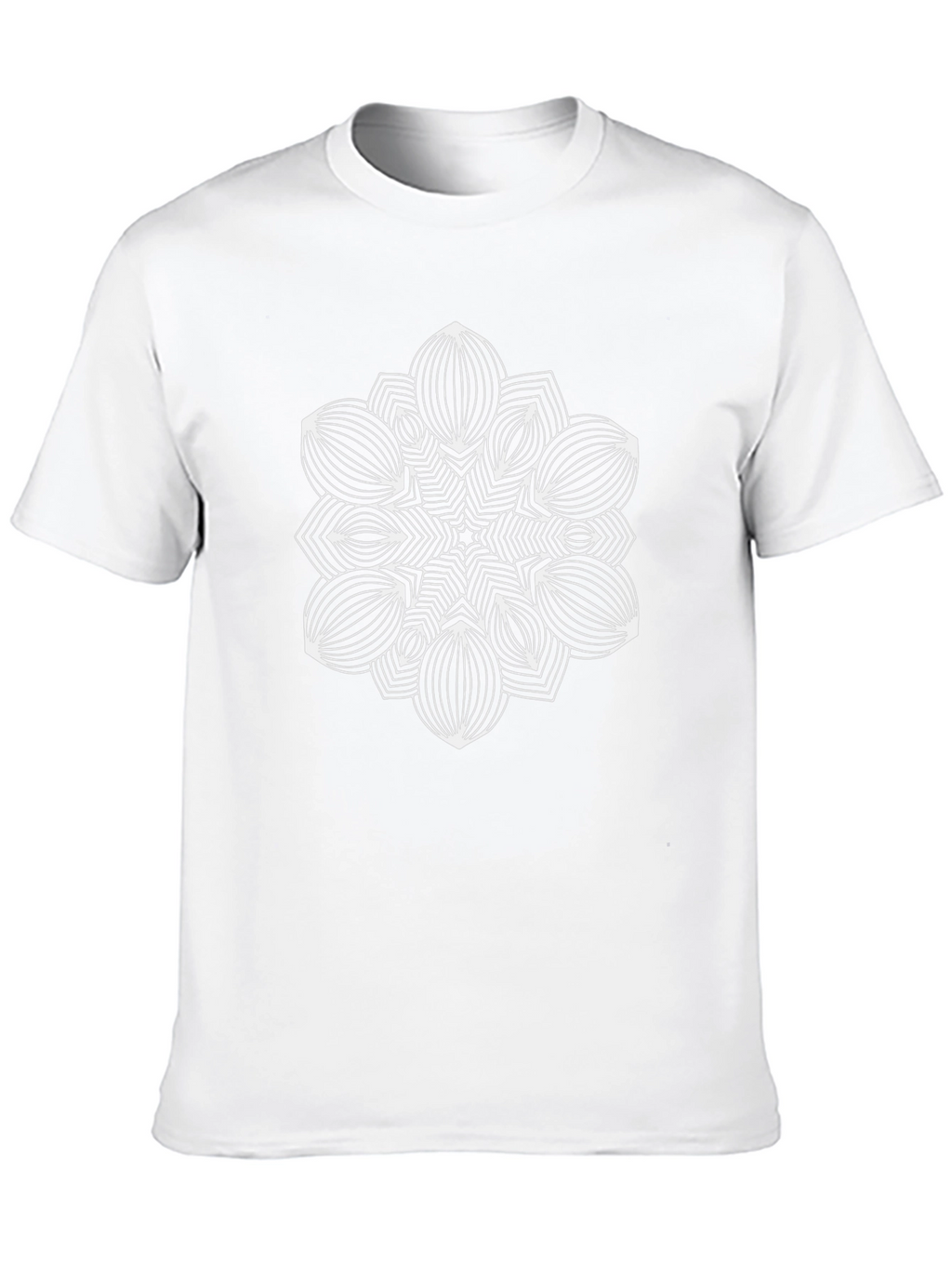 Geometric Mandala Graphic Tee - Black
