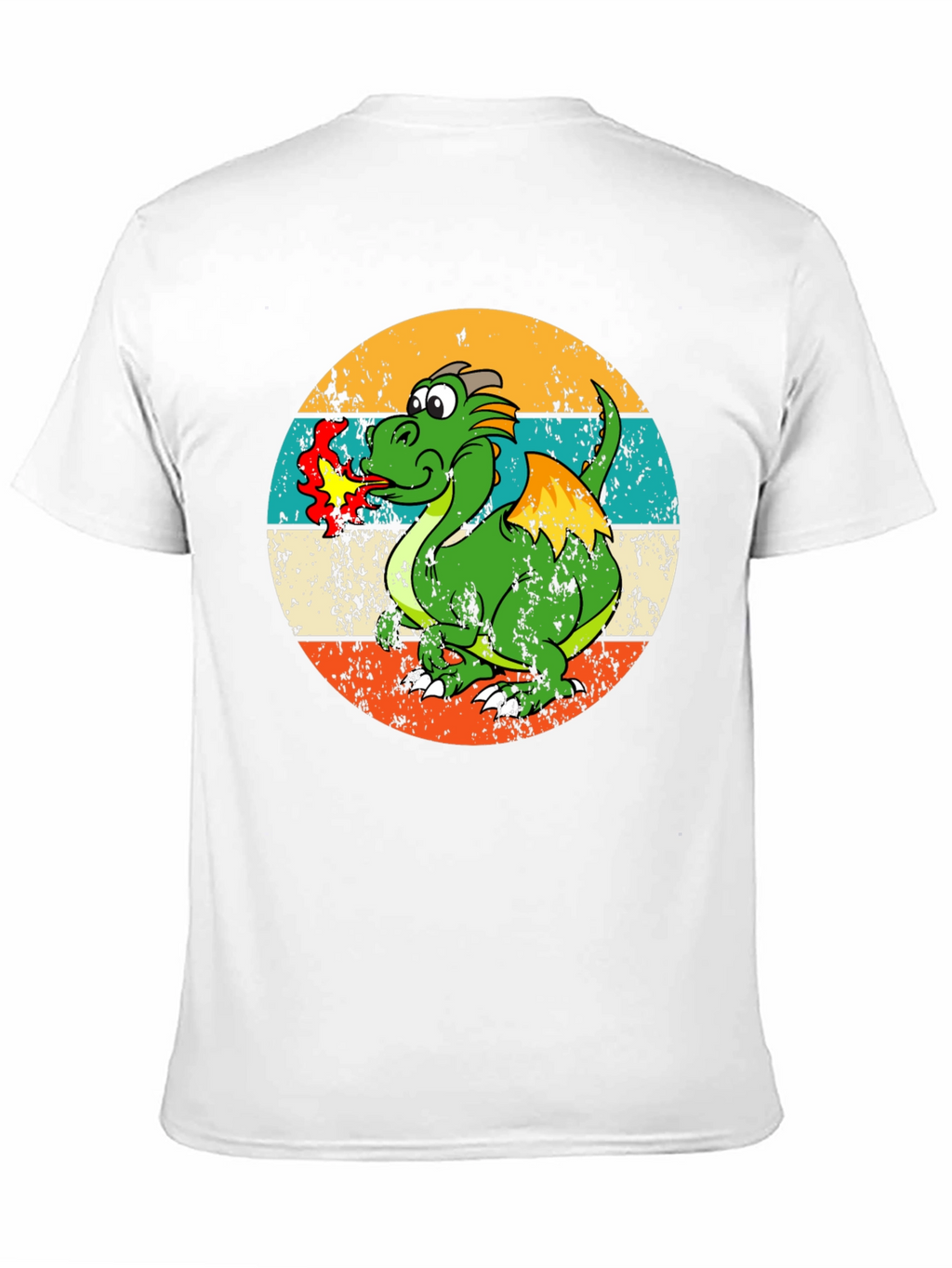 Retro Dragon Graphic Tee - Mens Black T-Shirt