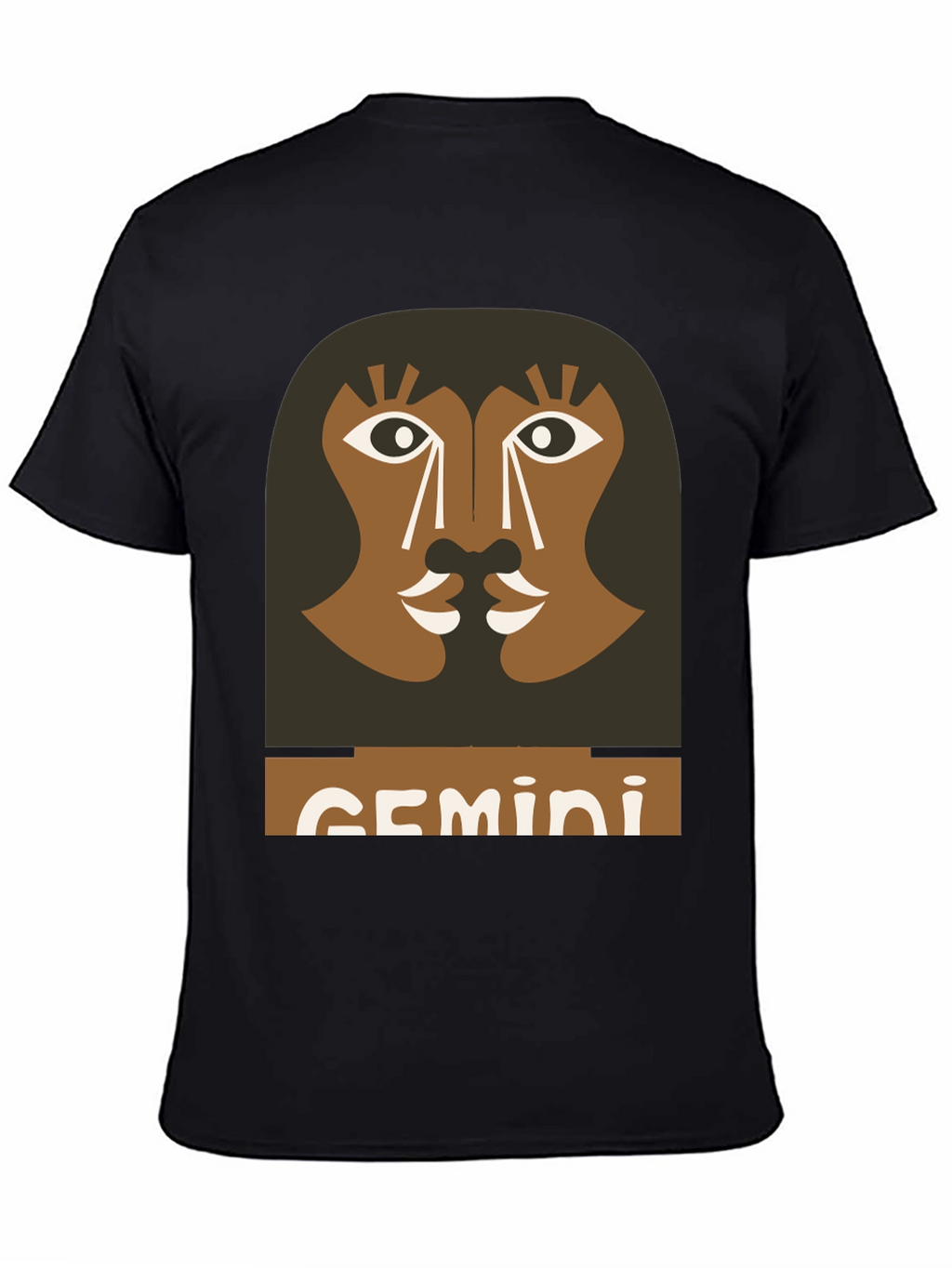 Gemini Zodiac Graphic Tee - Black