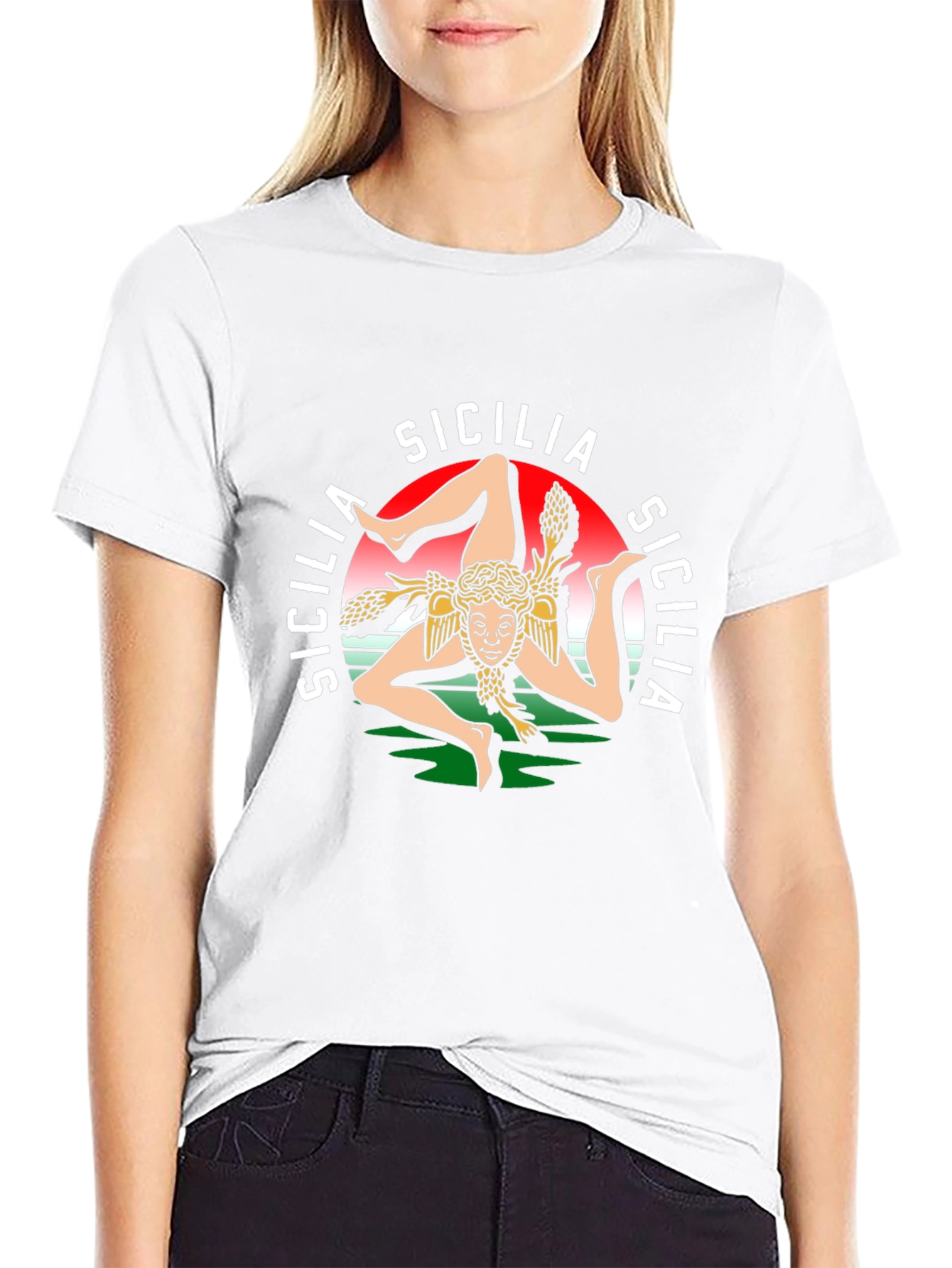 Sicilia Graphic Tee - Italian Pride Black T-Shirt