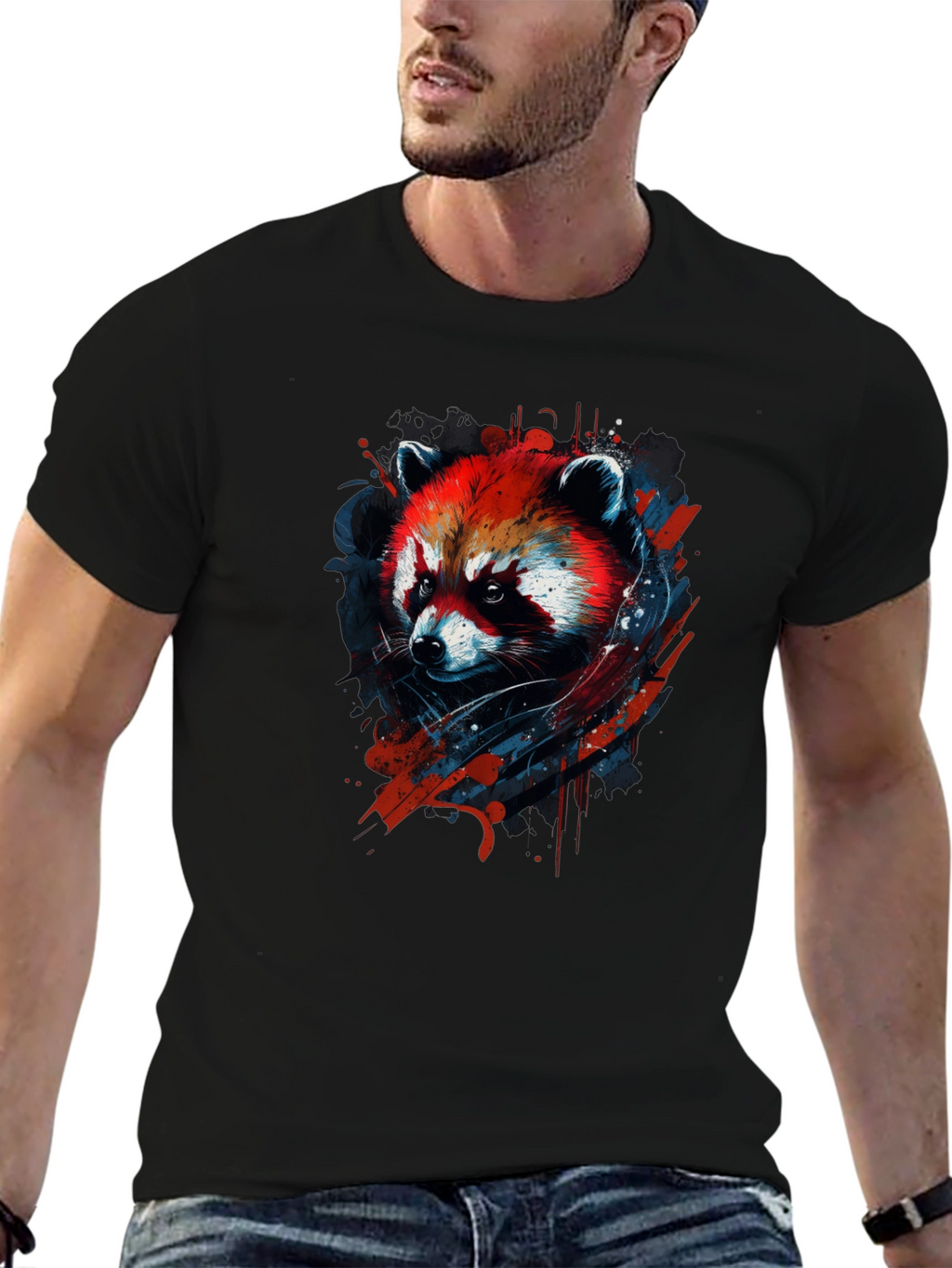 Red Panda Graphic Tee - Cool Animal Design