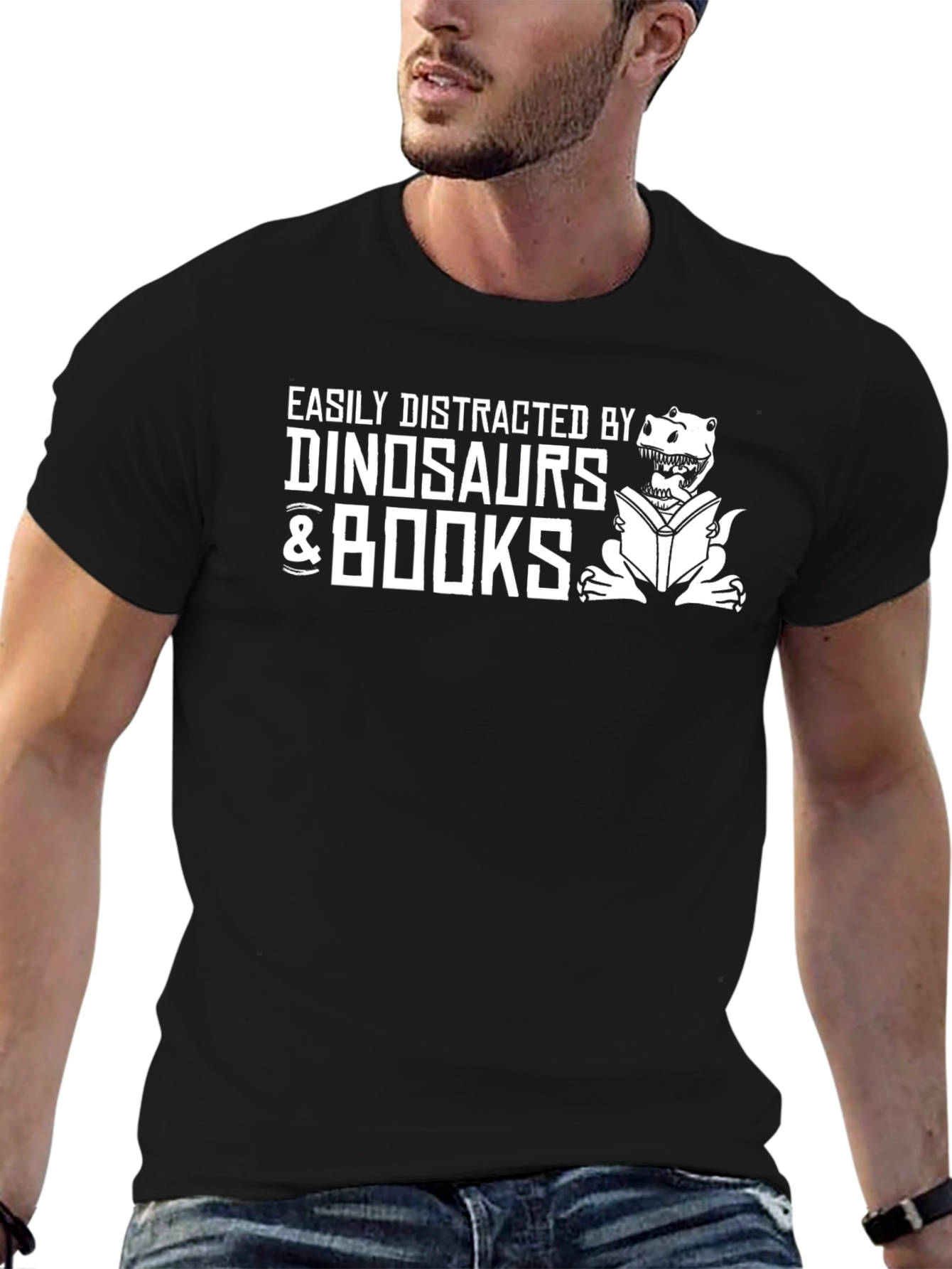 Dinosaur & Book Lover T-Shirt