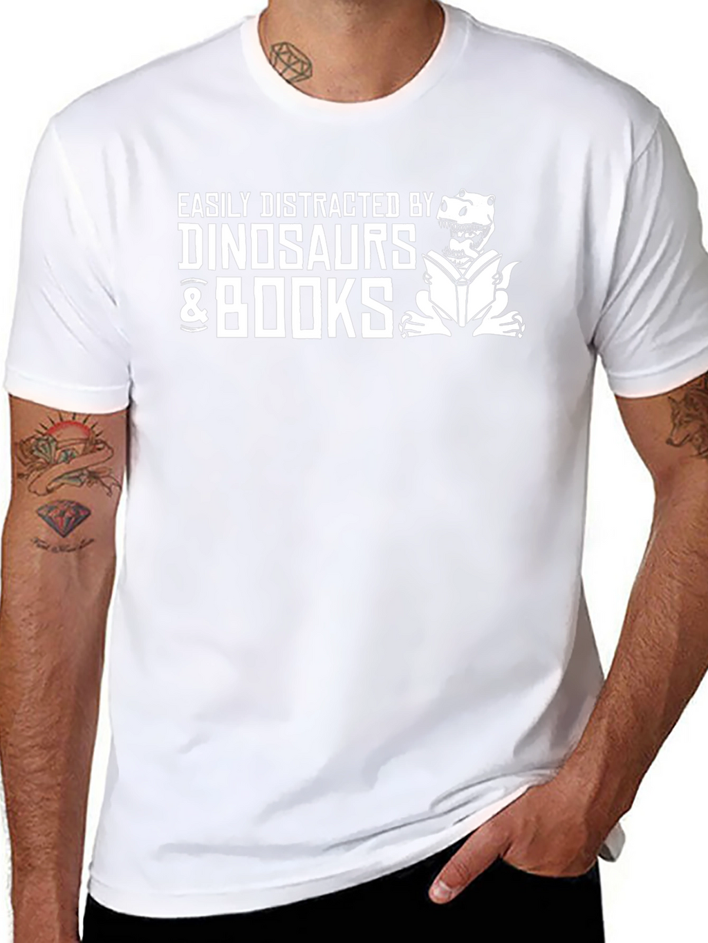 Dinosaur & Book Lover T-Shirt