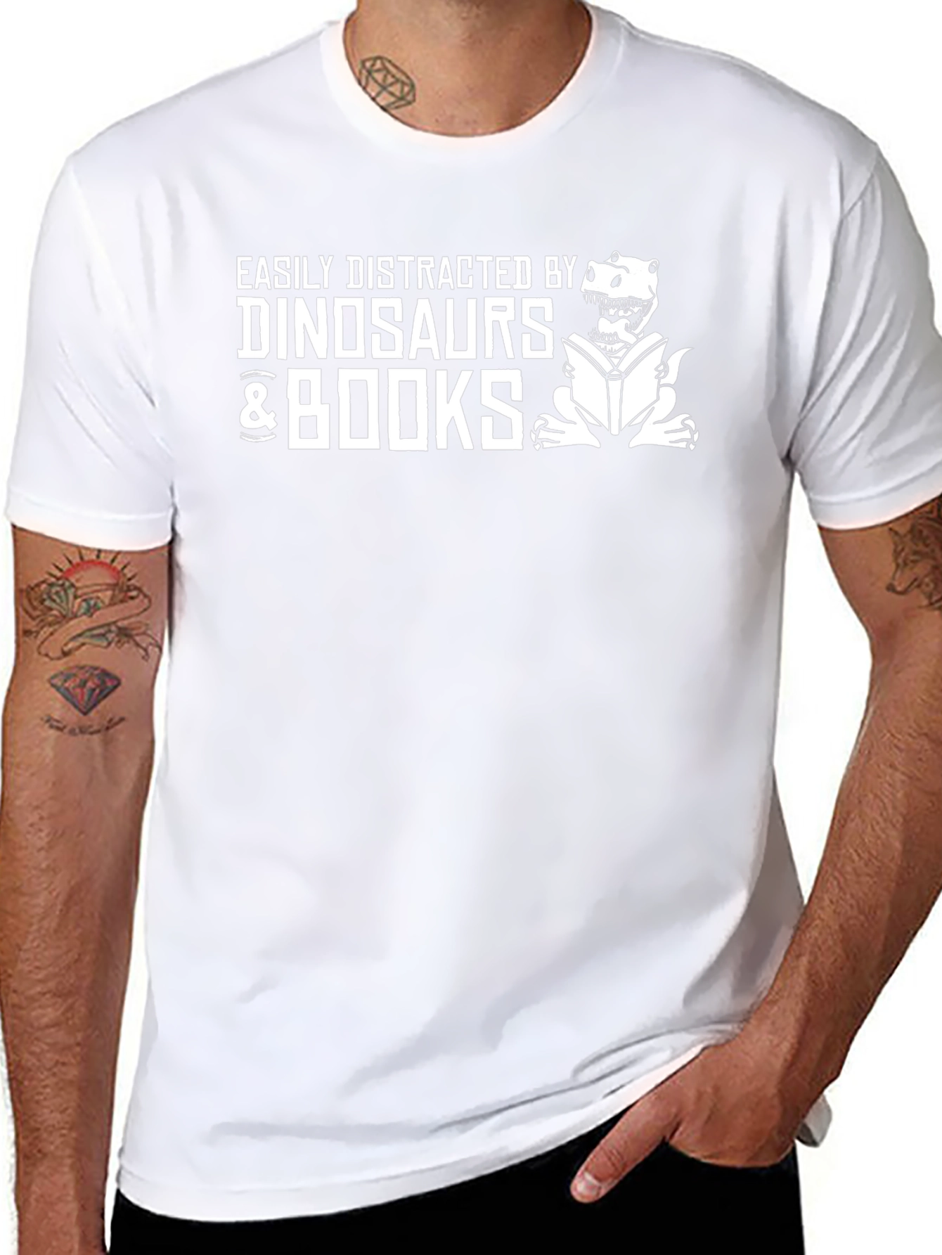 Dinosaur & Book Lover T-Shirt