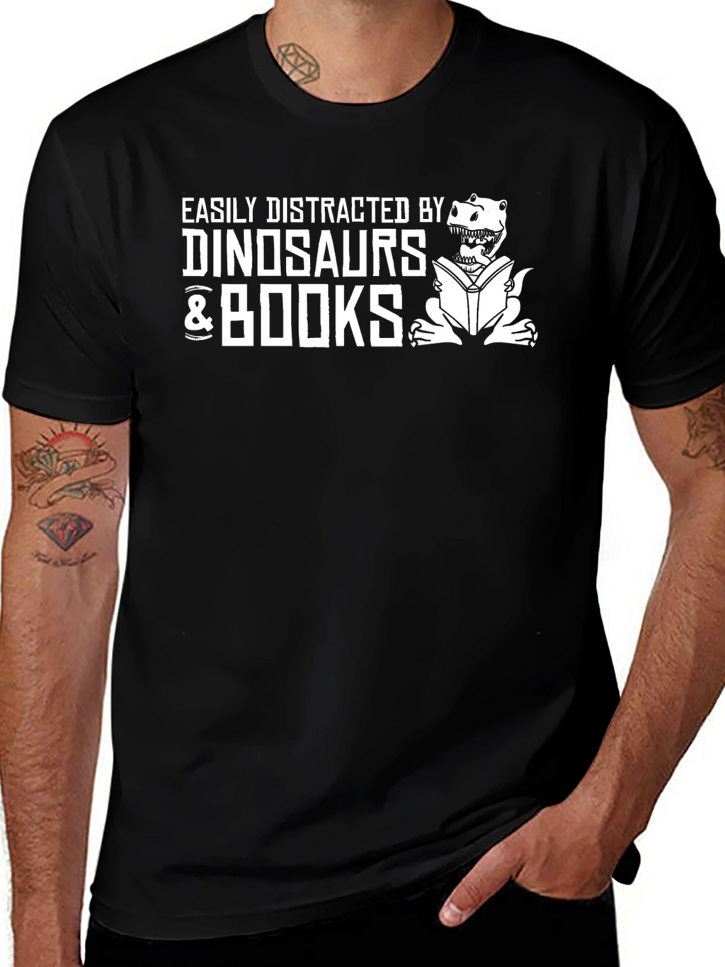 Dinosaur & Book Lover T-Shirt