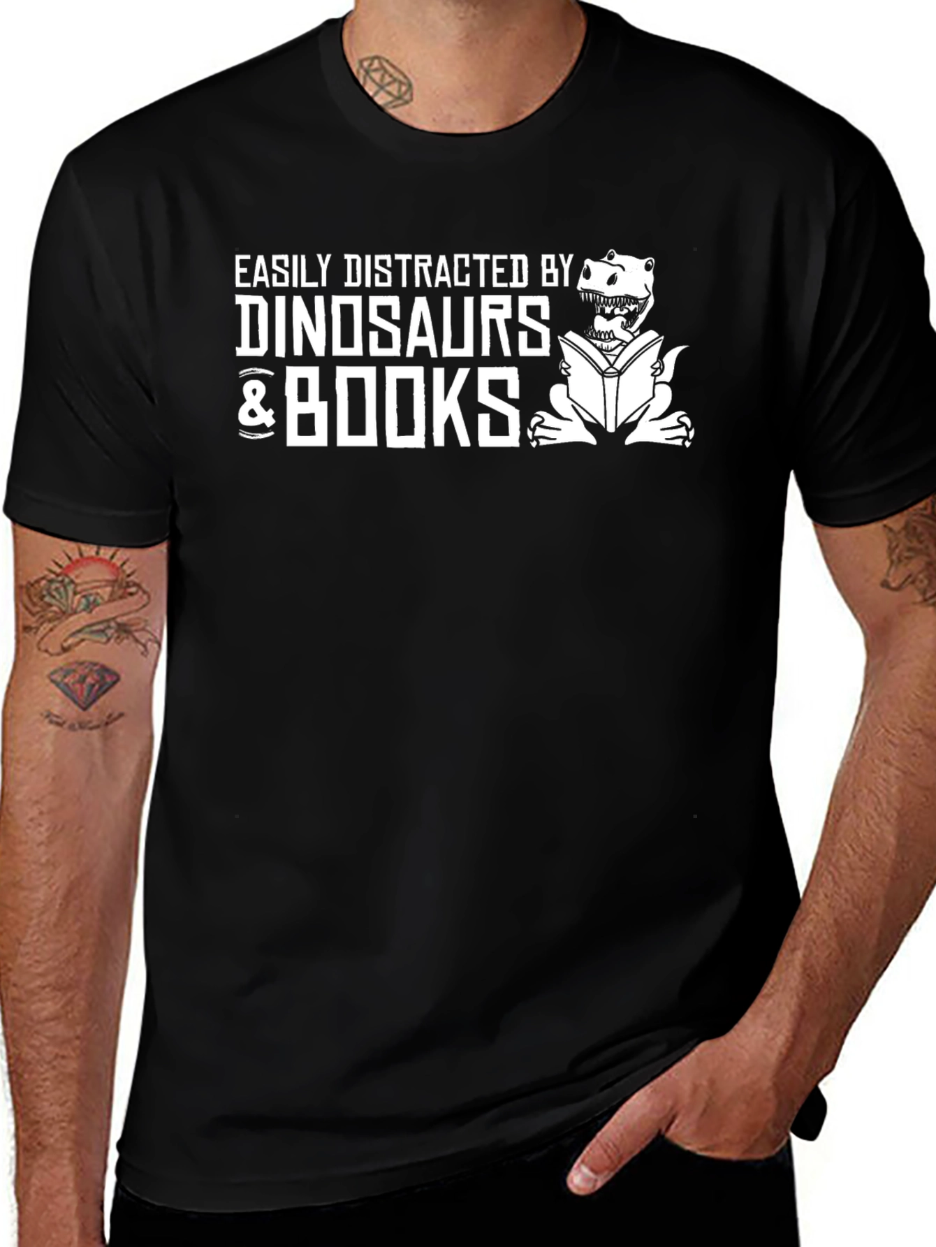 Dinosaur & Book Lover T-Shirt