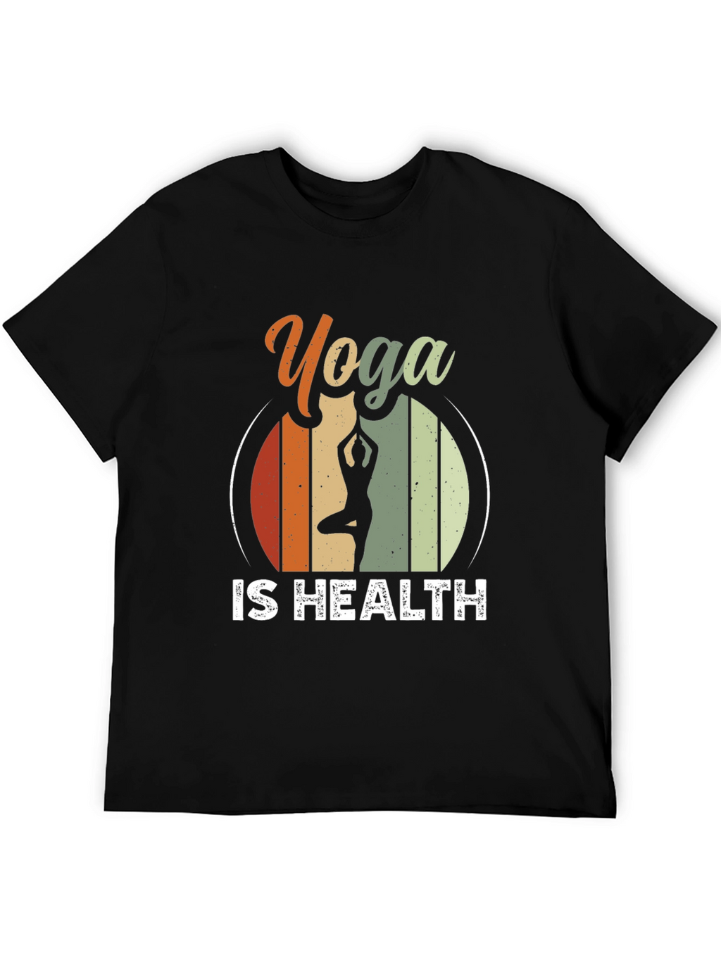 Yoga Is Health T-Shirt - Retro Style