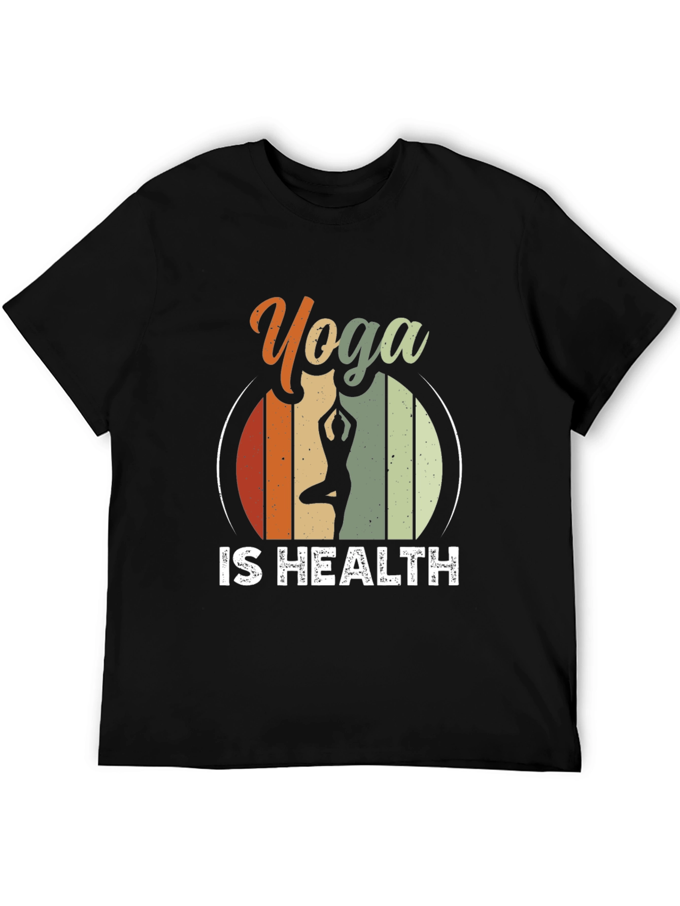 Yoga Is Health T-Shirt - Retro Style
