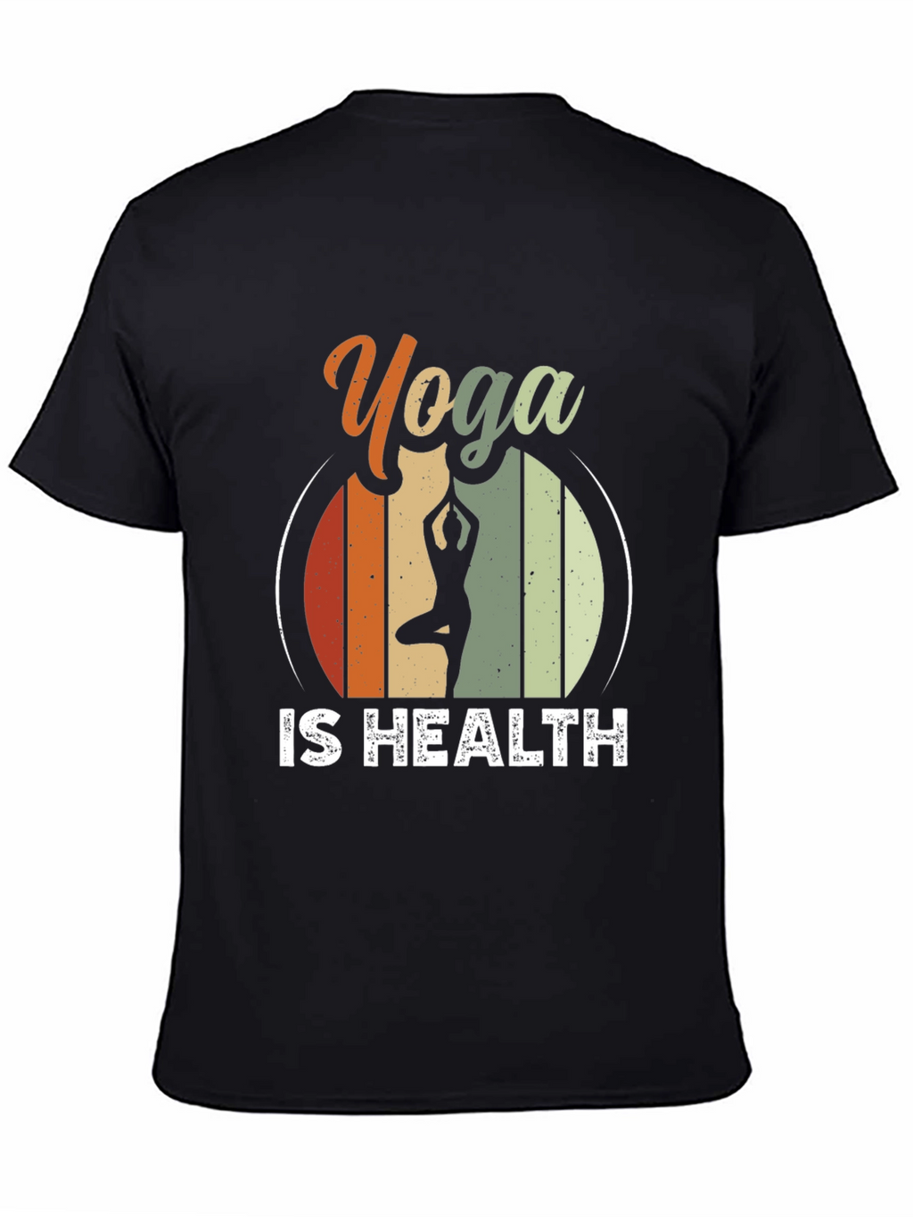Yoga Is Health T-Shirt - Retro Style