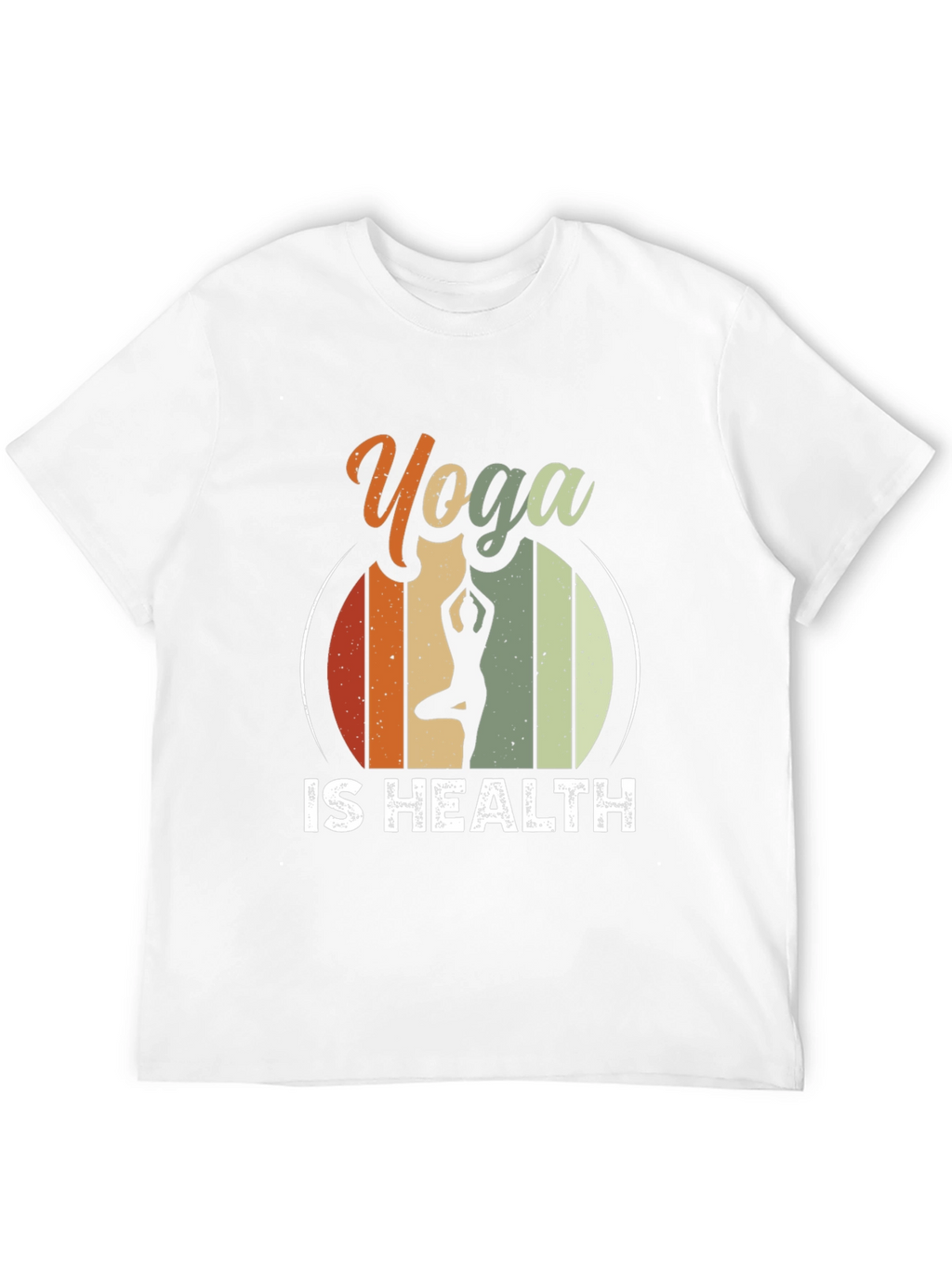 Yoga Is Health T-Shirt - Retro Style