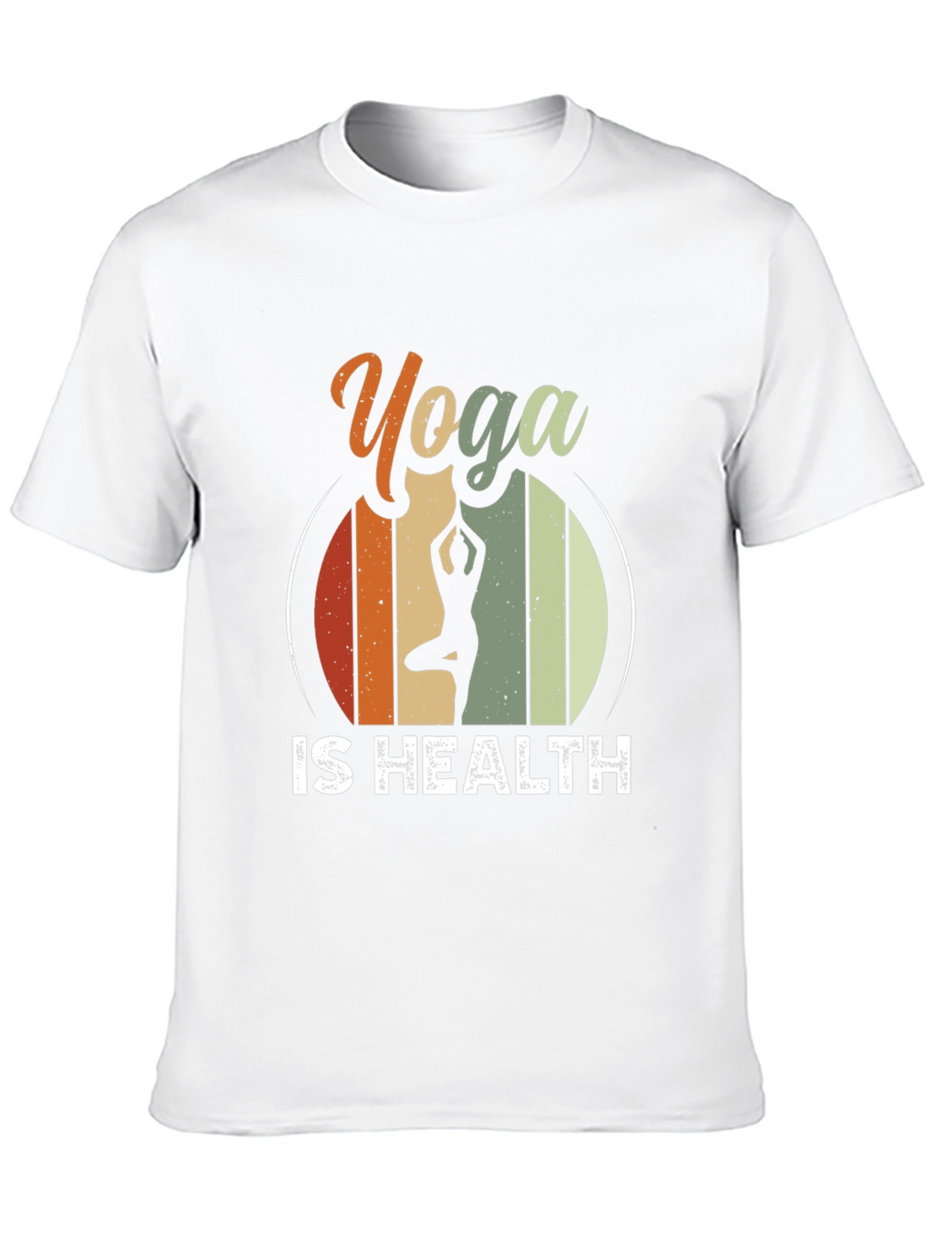 Yoga Is Health T-Shirt - Retro Style