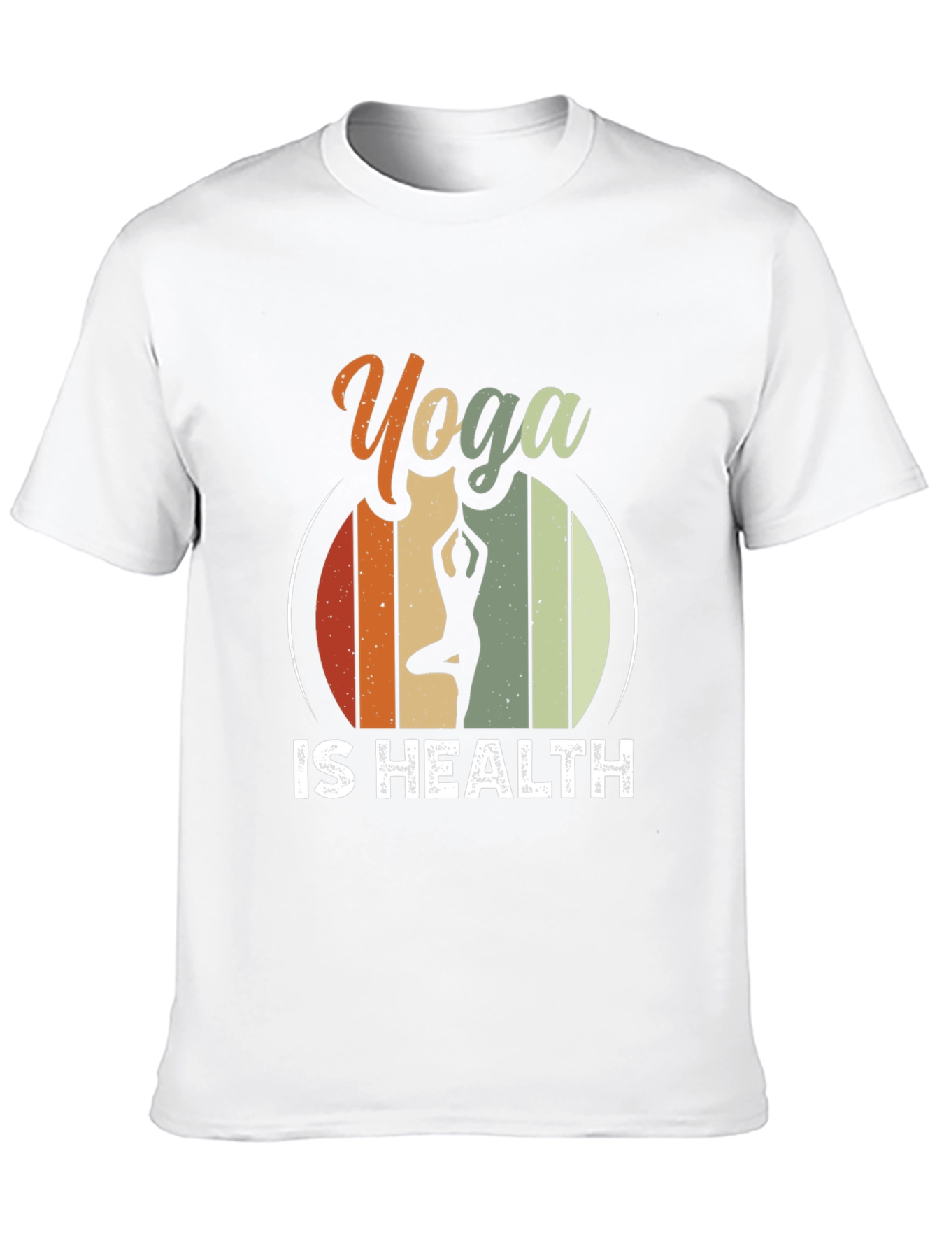 Yoga Is Health T-Shirt - Retro Style