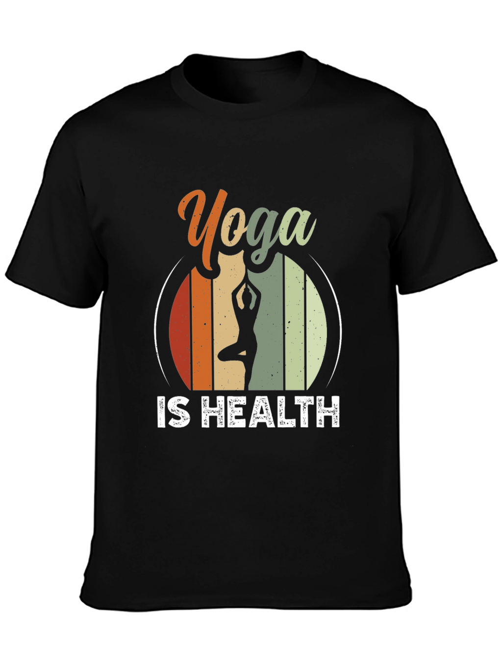 Yoga Is Health T-Shirt - Retro Style