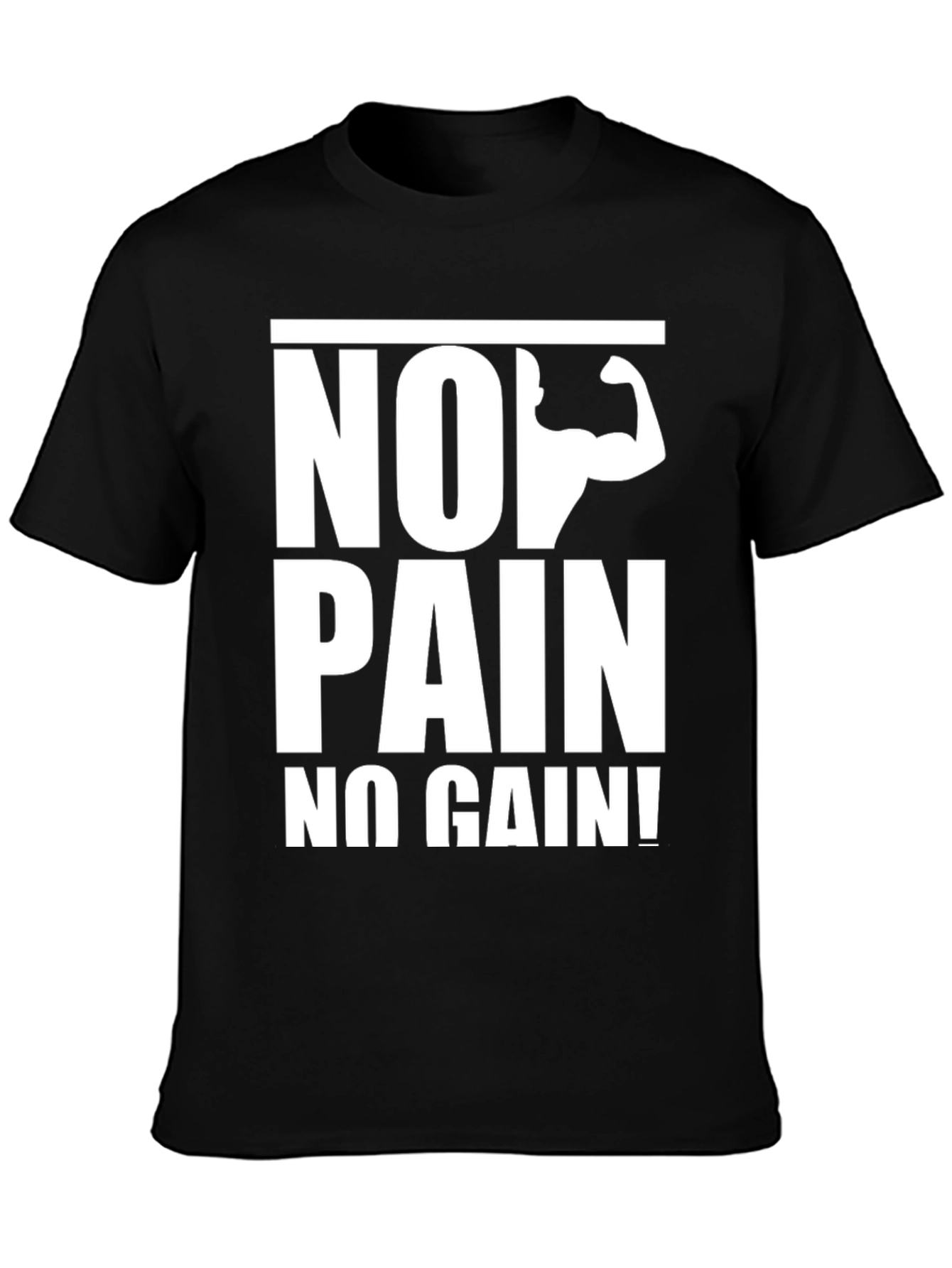 No Pain No Gain Graphic T-Shirt - Gym Workout Motivation