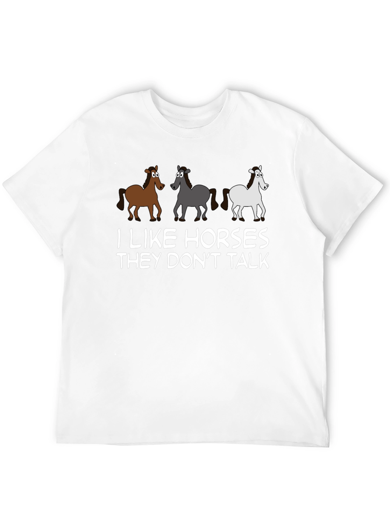 I Like Horses Funny Graphic Tee