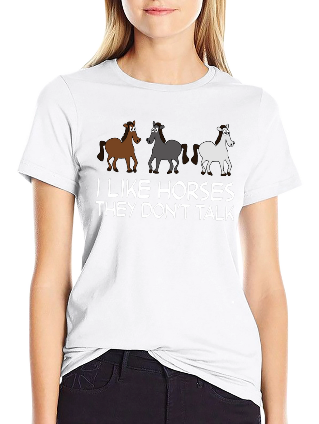 I Like Horses Funny Graphic Tee
