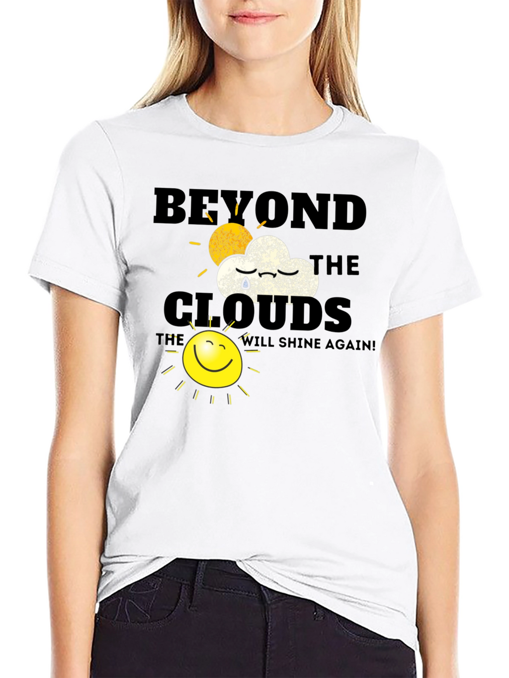 Beyond The Clouds Graphic T-Shirt - Inspirational Design