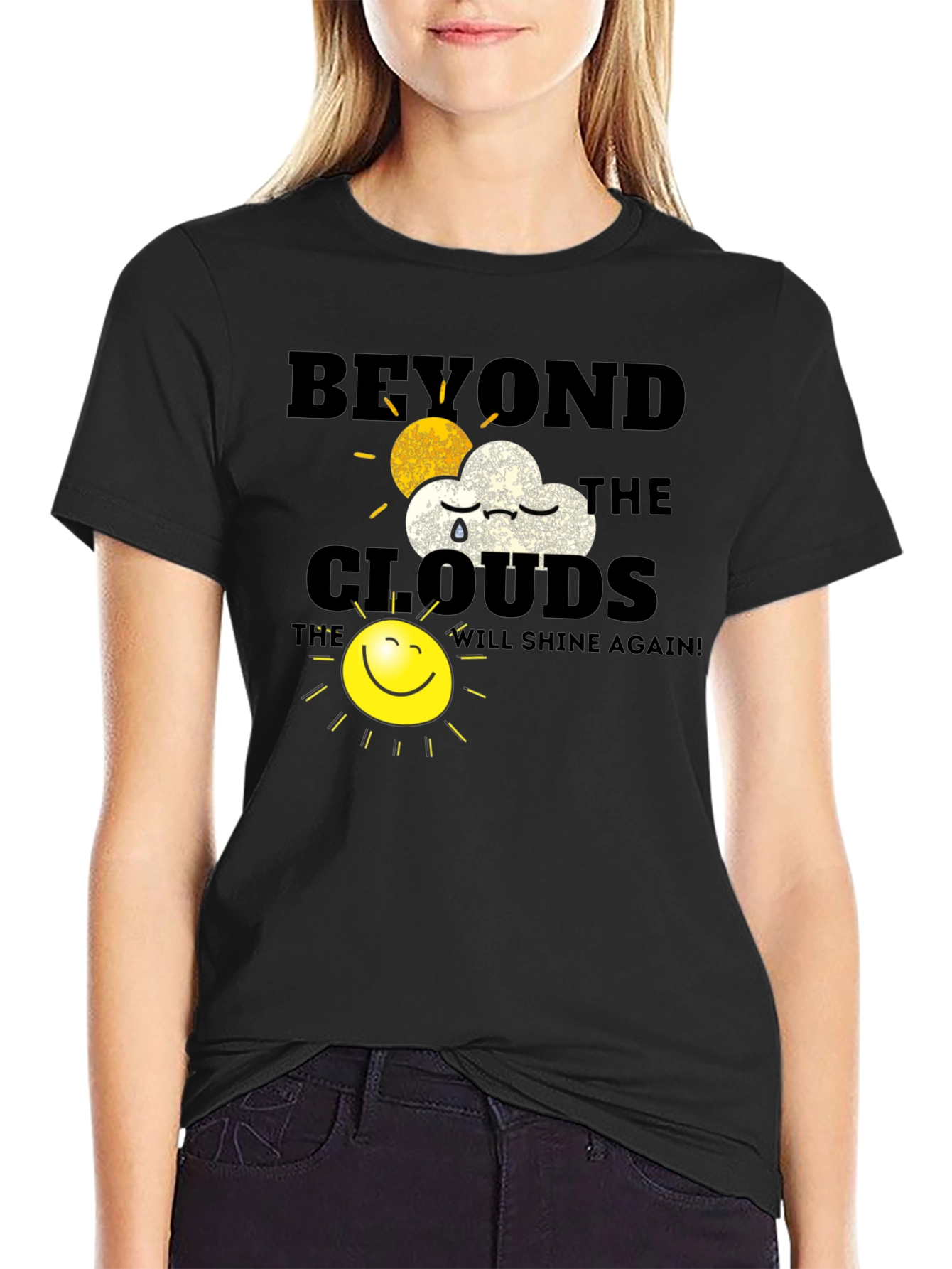 Beyond The Clouds Graphic T-Shirt - Inspirational Design