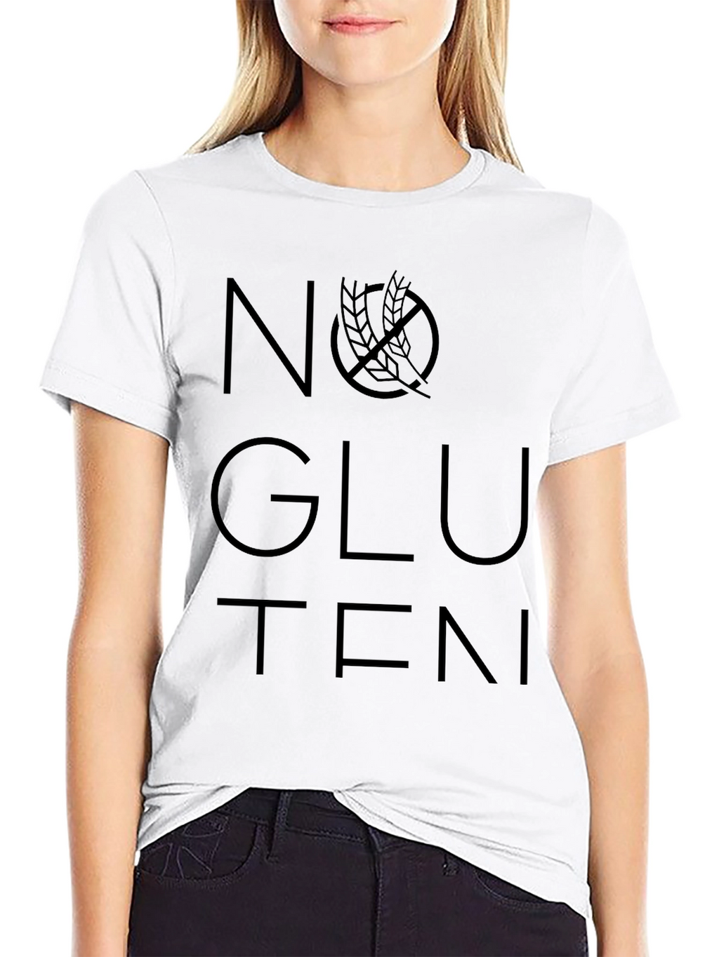 No Gluten T-Shirt - Black Graphic Tee