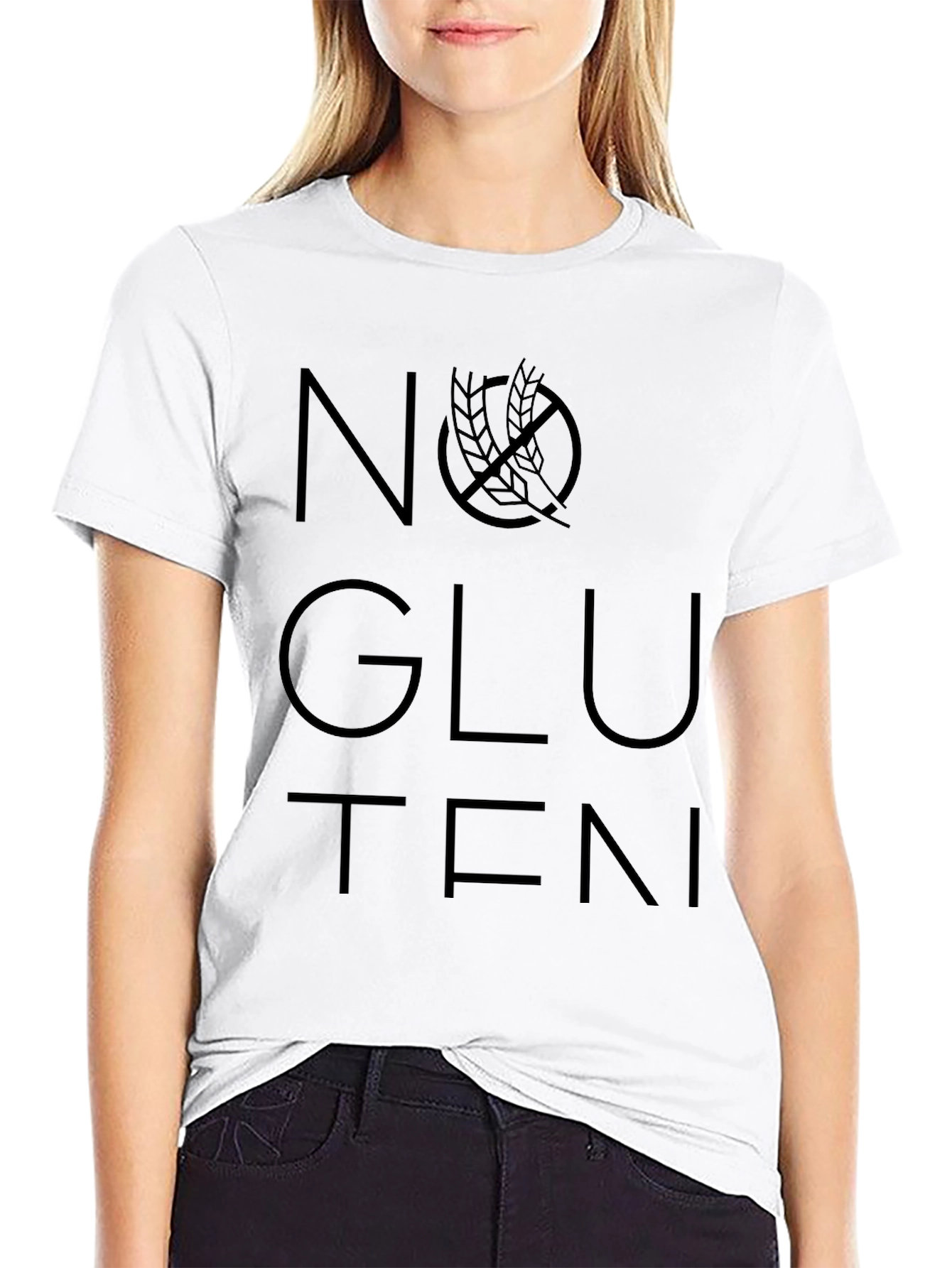 No Gluten T-Shirt - Black Graphic Tee