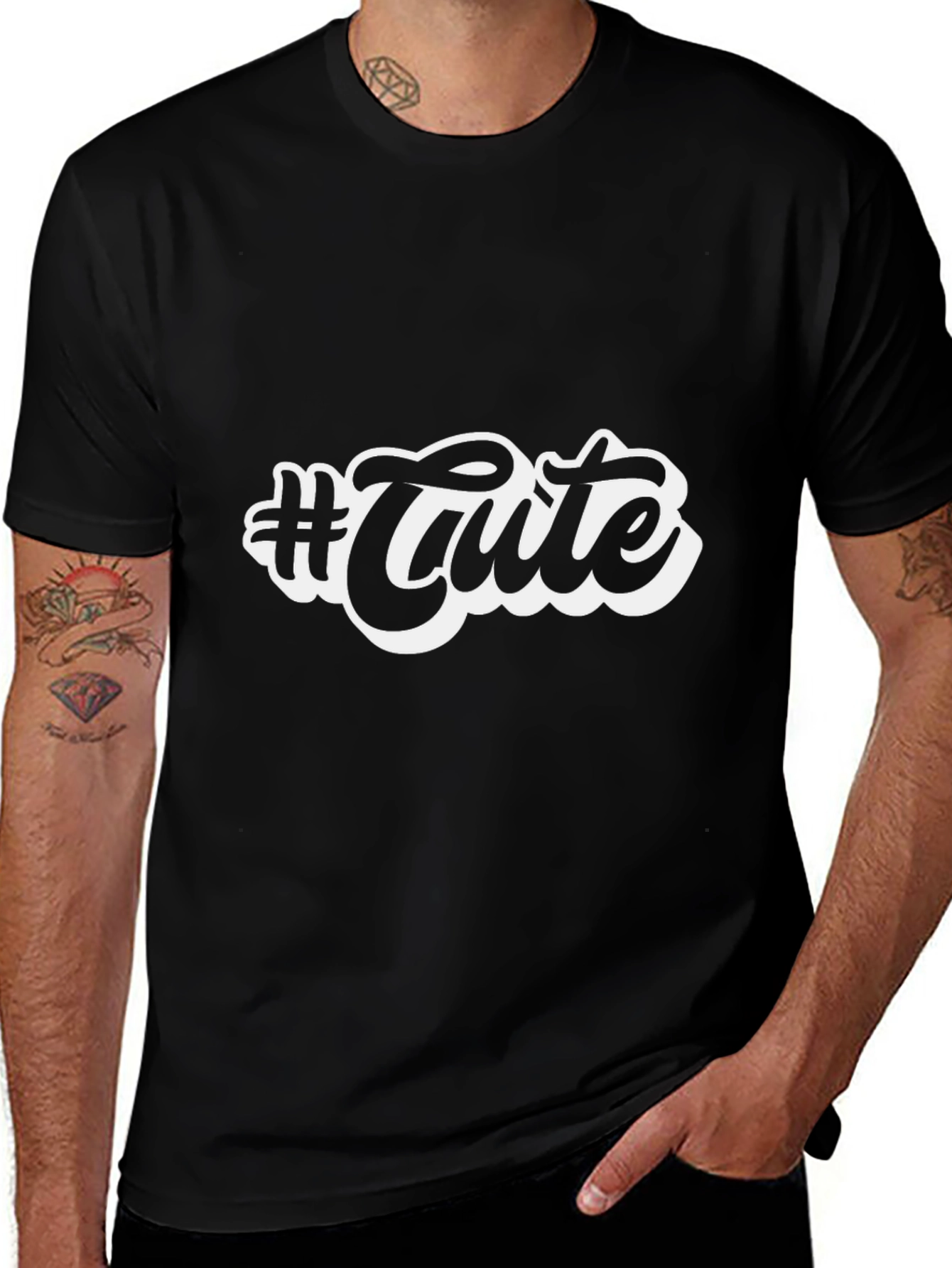 Cute Hashtag Graphic Tee - Stylish Black T-Shirt