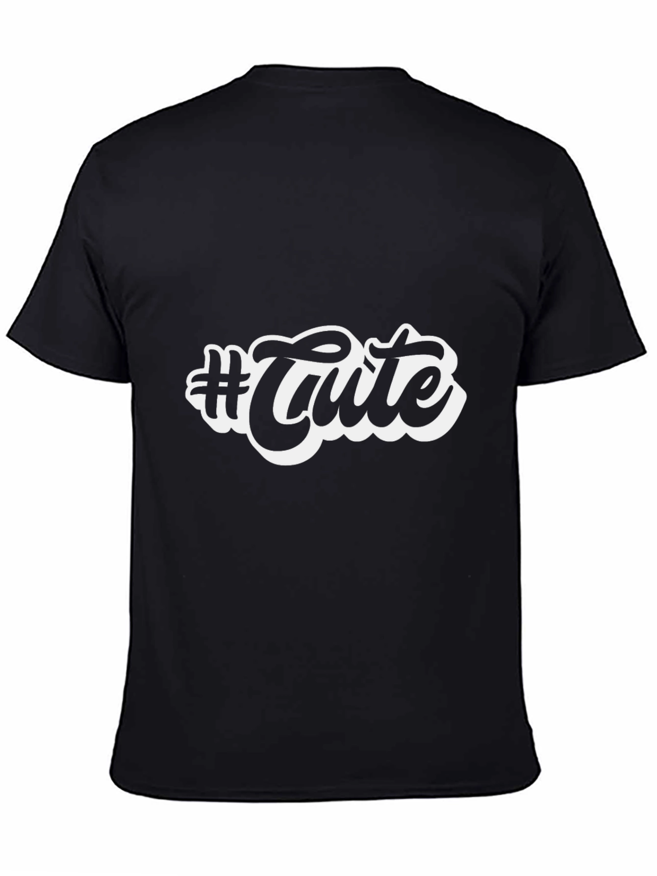 Cute Hashtag Graphic Tee - Stylish Black T-Shirt
