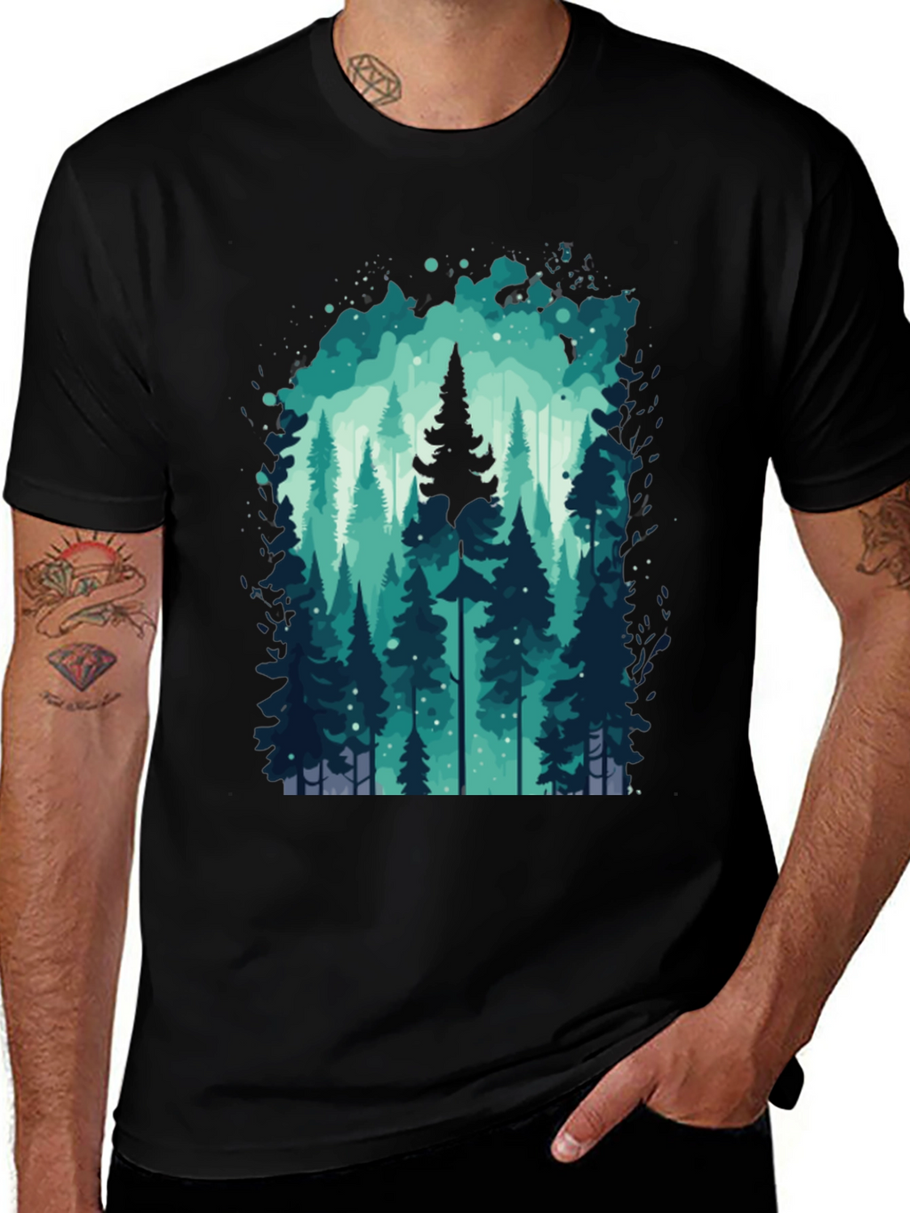 Nature Forest Graphic Tee - Cool Adventure Shirt
