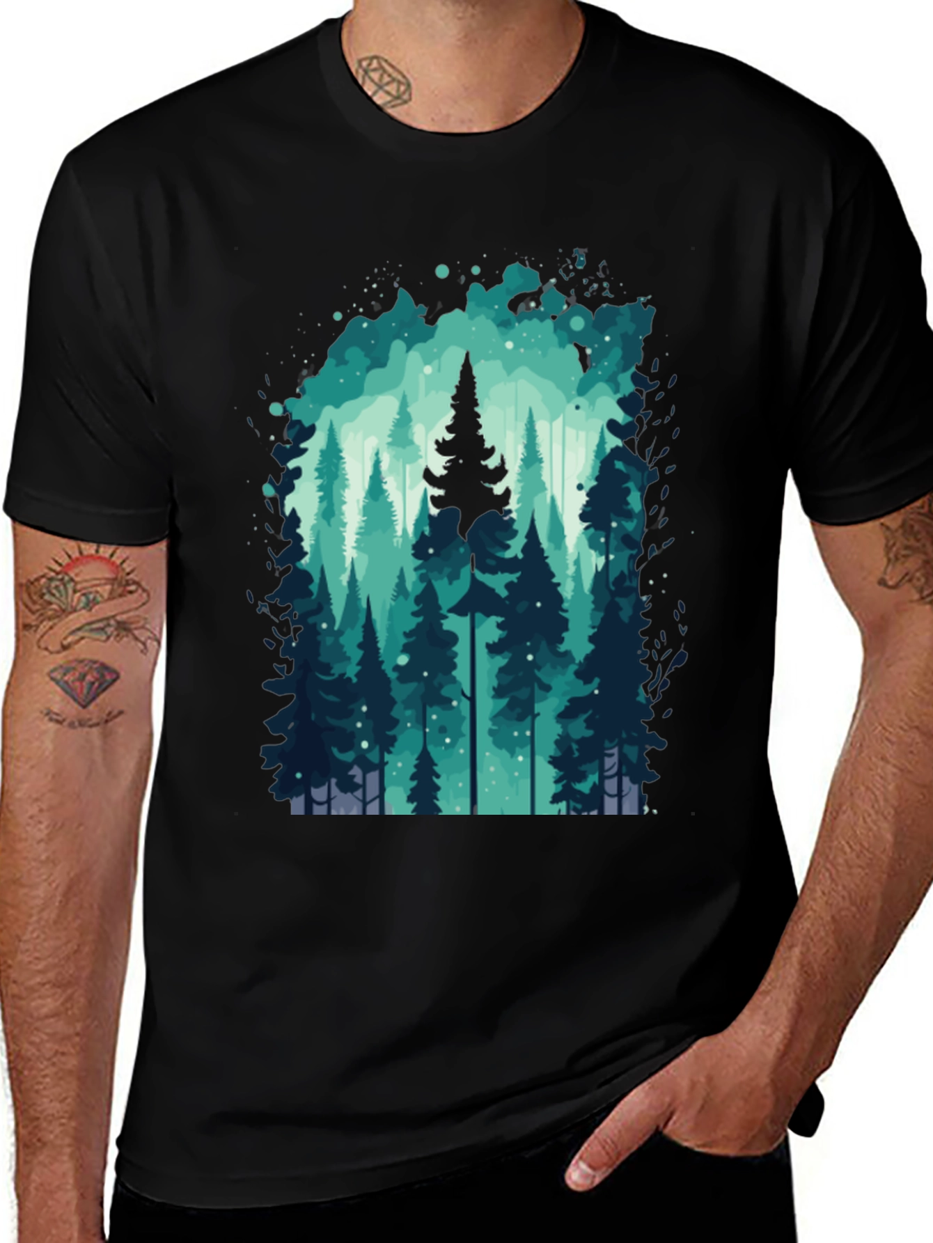 Nature Forest Graphic Tee - Cool Adventure Shirt