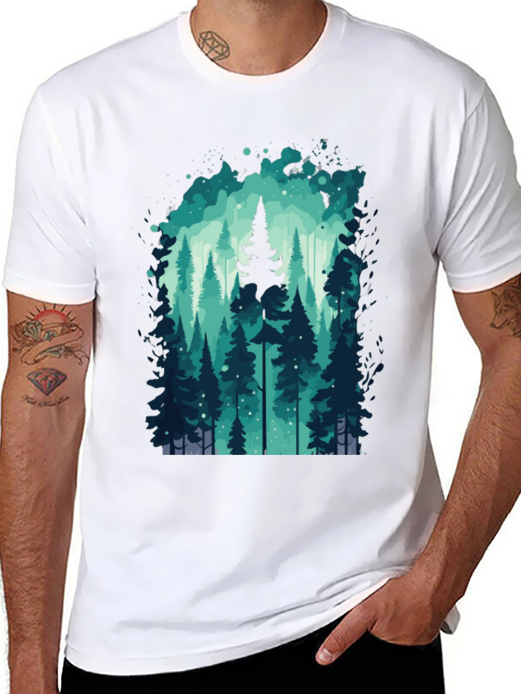 Nature Forest Graphic Tee - Cool Adventure Shirt