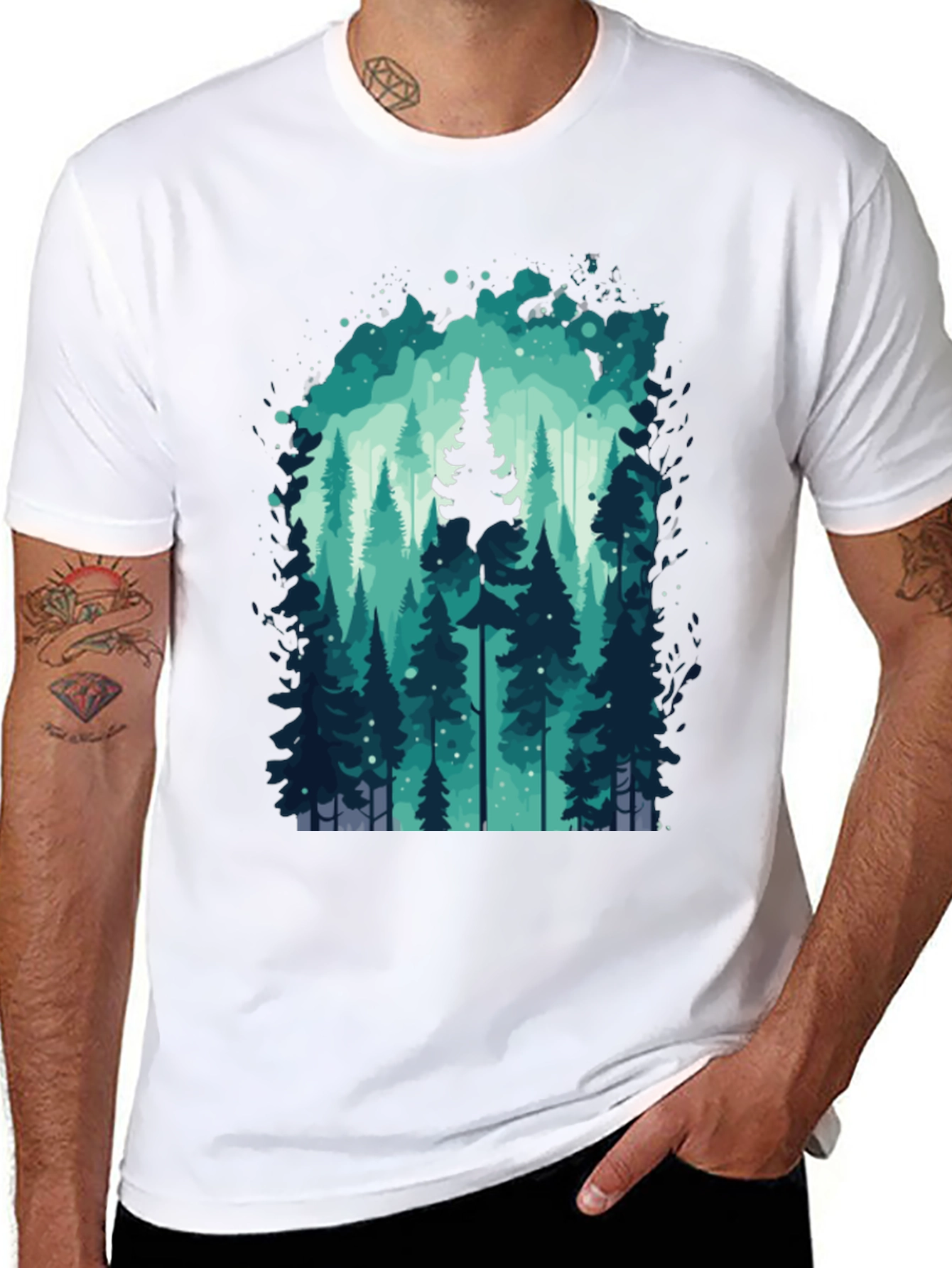 Nature Forest Graphic Tee - Cool Adventure Shirt