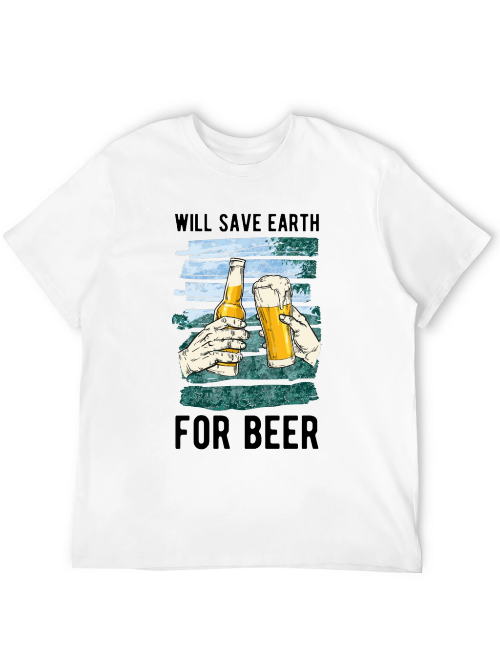 Save Earth For Beer Graphic T-Shirt