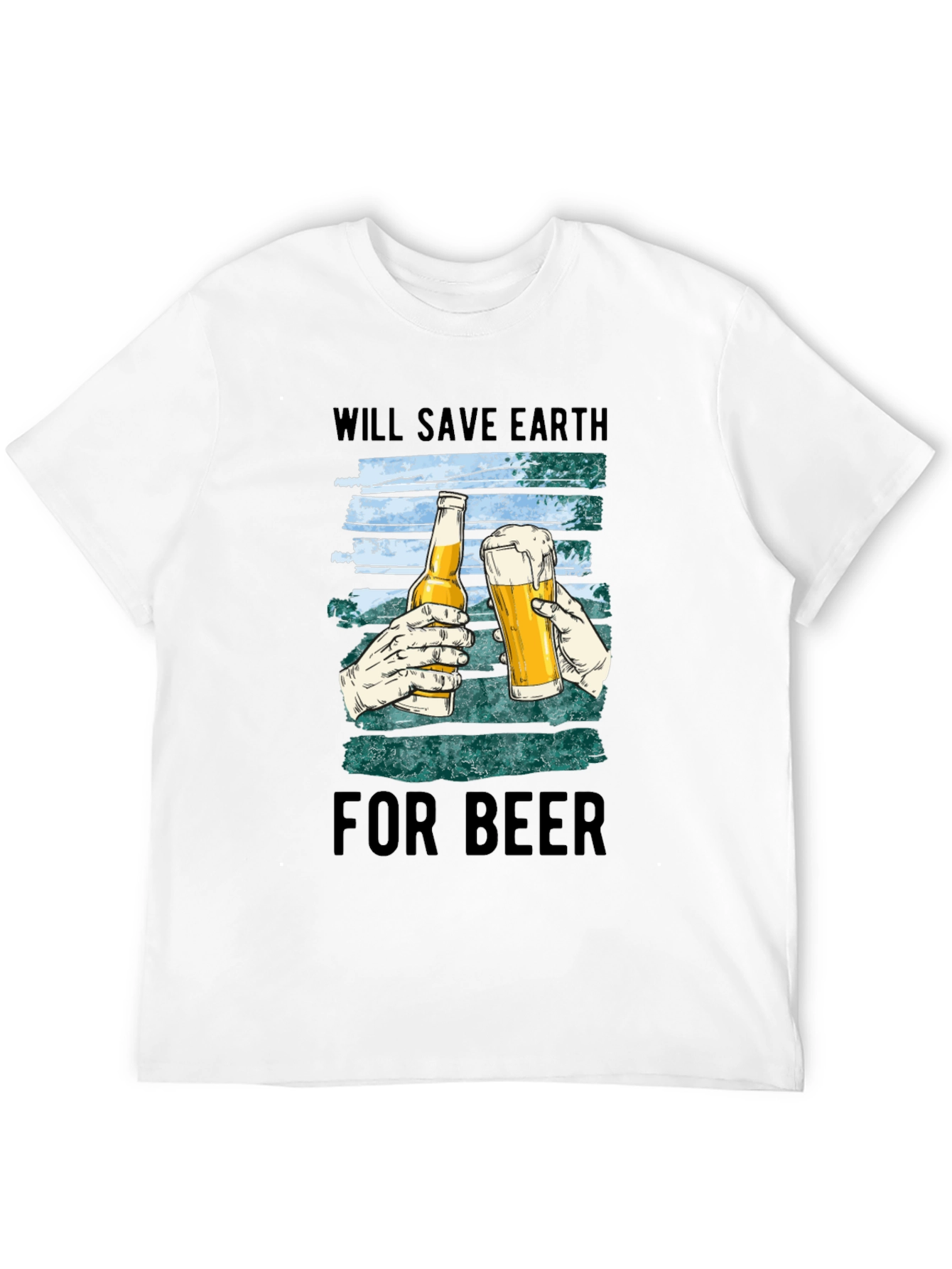 Save Earth For Beer Graphic T-Shirt