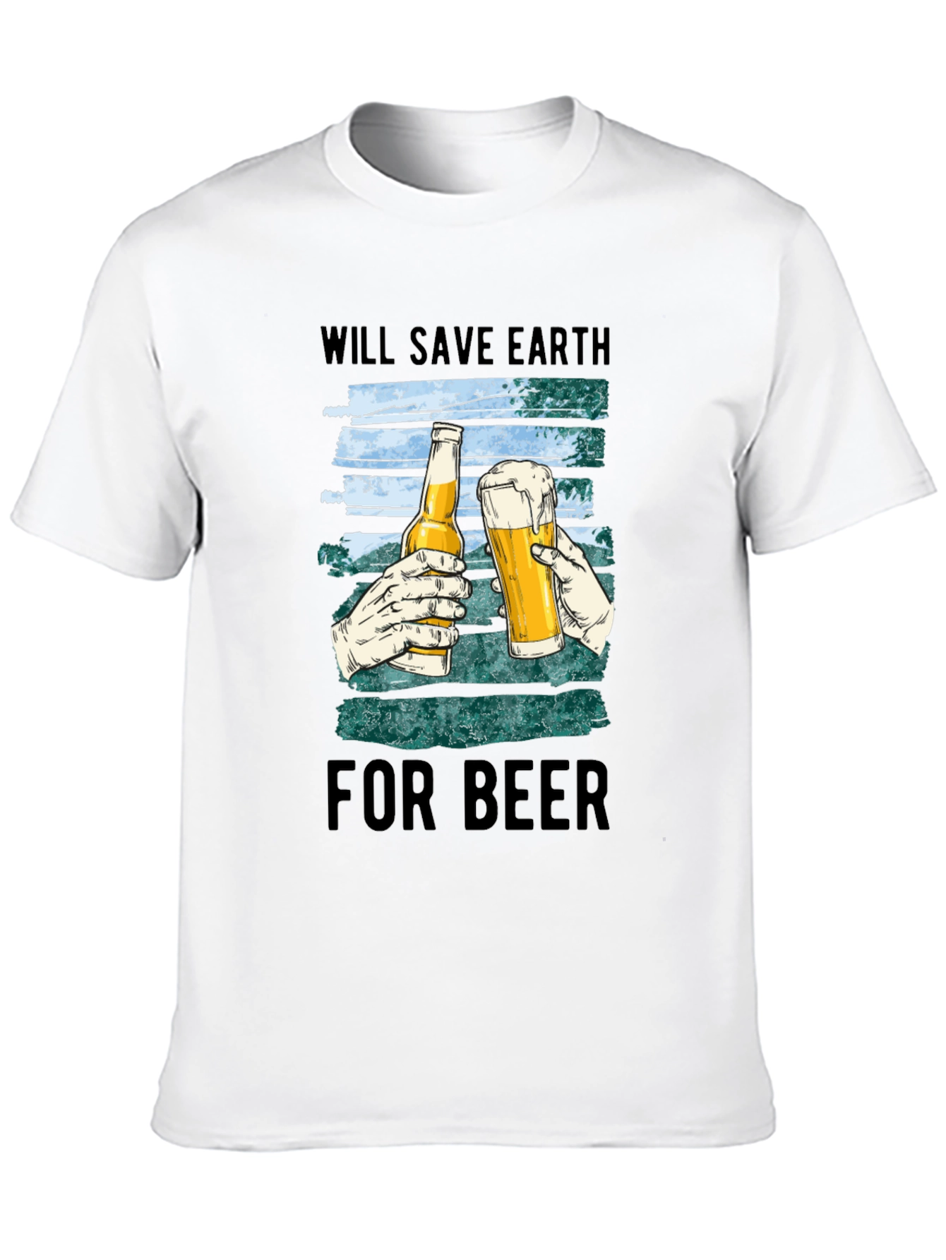 Save Earth For Beer Graphic T-Shirt