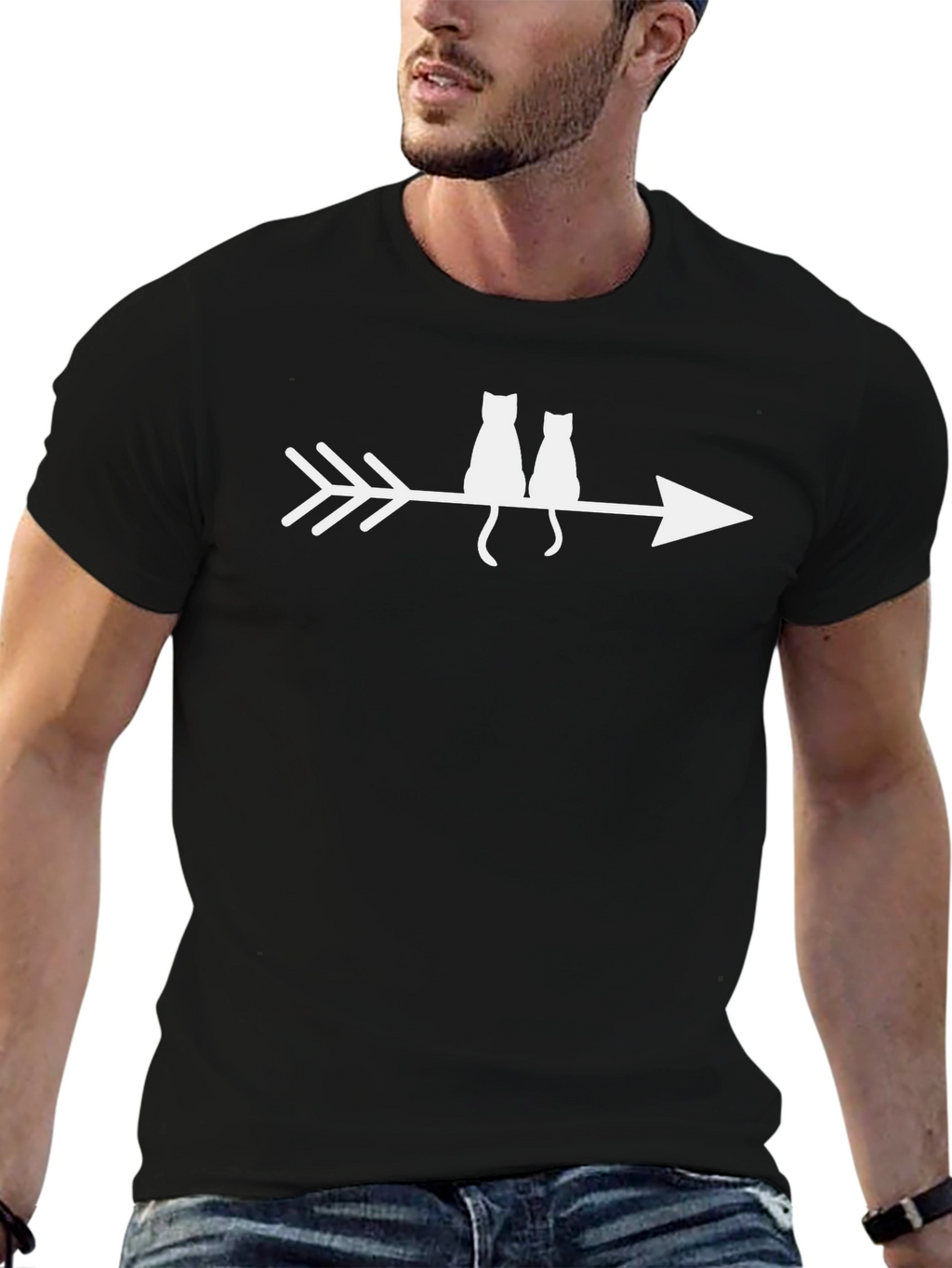 Cats on Arrow T-Shirt - Unisex Graphic Tee
