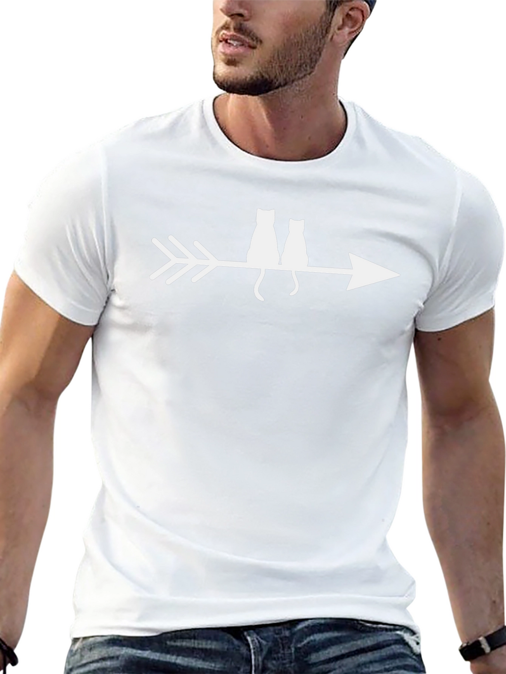 Cats on Arrow T-Shirt - Unisex Graphic Tee