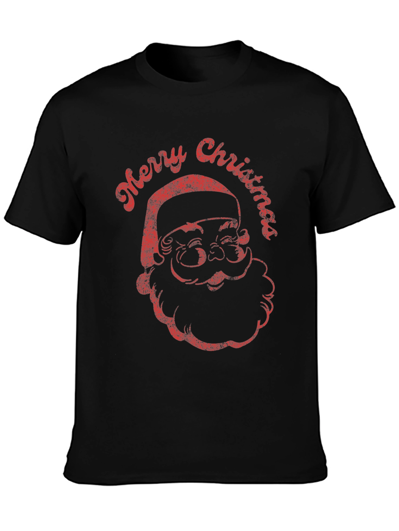 Retro Santa Merry Christmas Graphic Tee