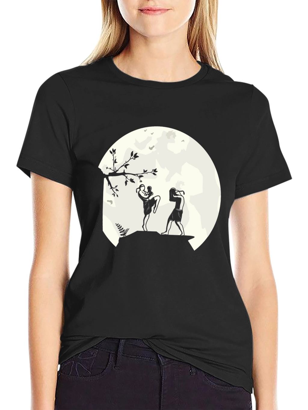 Martial Arts Moon T-Shirt - Kickboxing Design